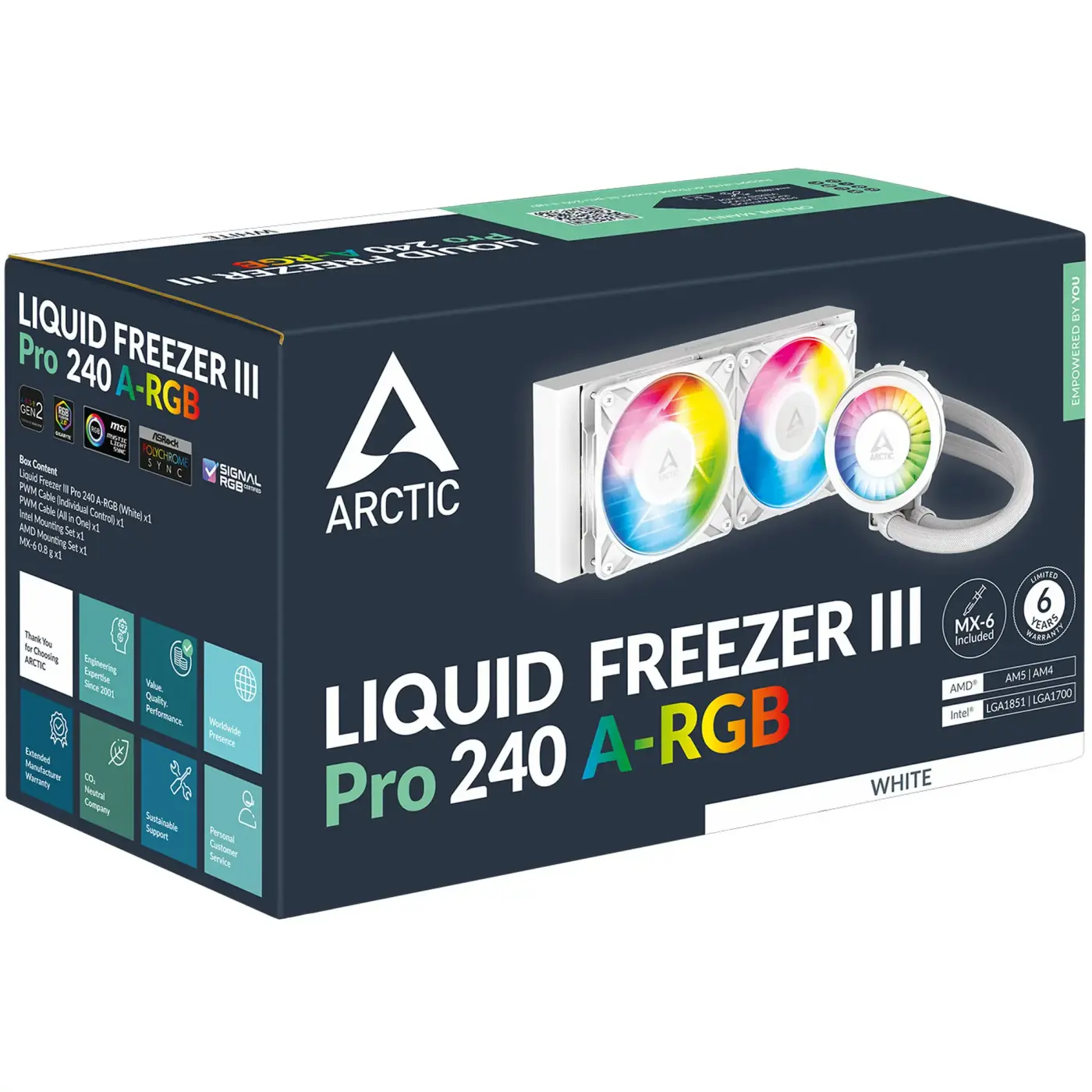 Купити Система водяного охолодження Arctic Liquid Freezer III Pro 240 A-RGB White (ACFRE00186A) - фото 6