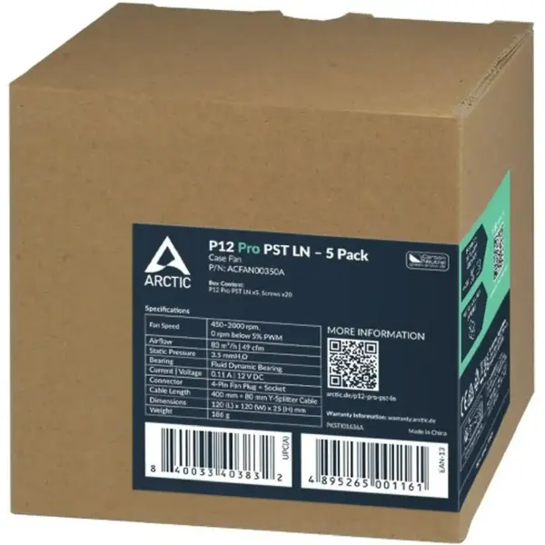Купити Вентилятор Arctic P12 PRO PST 5-Pack (ACFAN00350A) - фото 7
