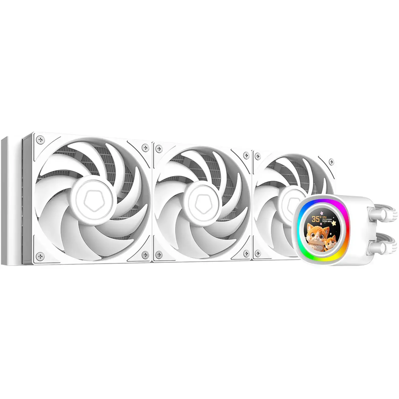 Купить Система водяного охлаждения ID-Cooling FX360 LCD PE White - фото 1