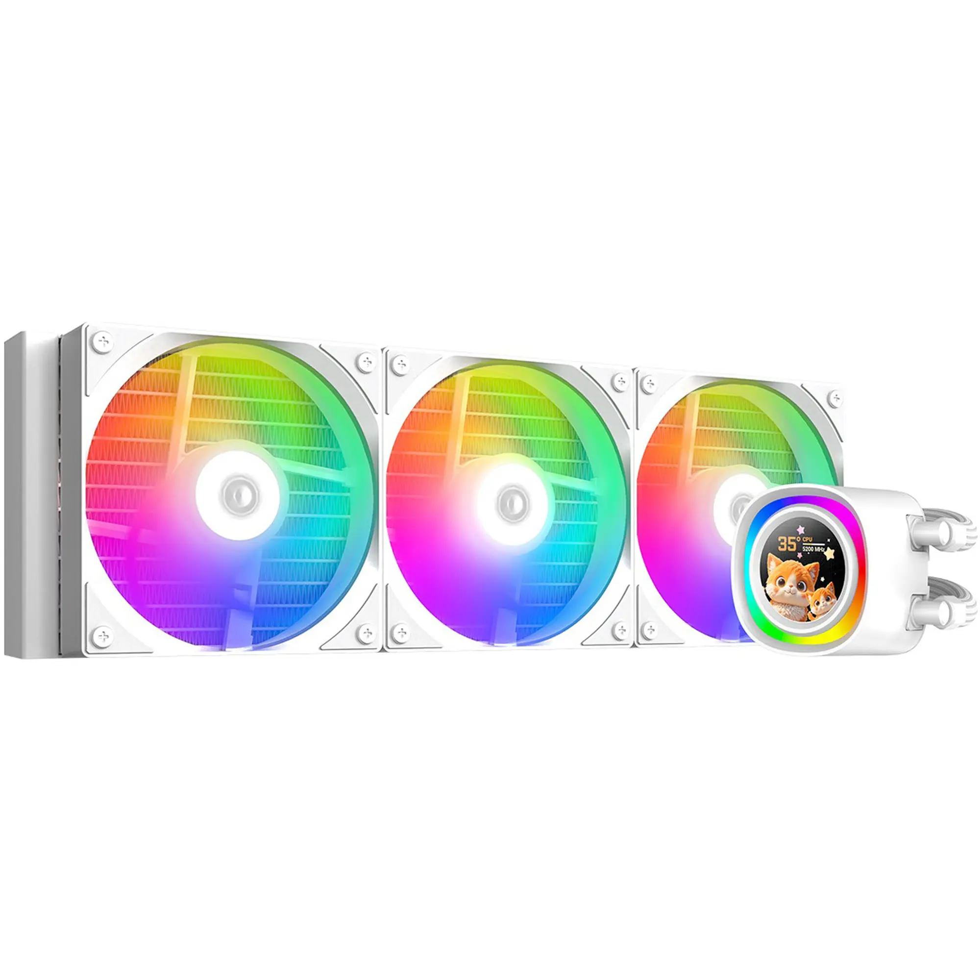 Купити Система водяного охолодження ID-Cooling FX360 LCD White - фото 1