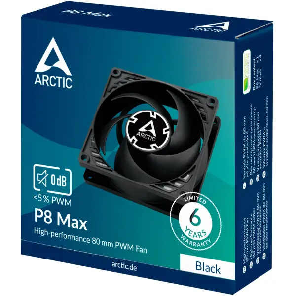 Купити Вентилятор Arctic P8 Max Black (ACFAN00286A) - фото 7