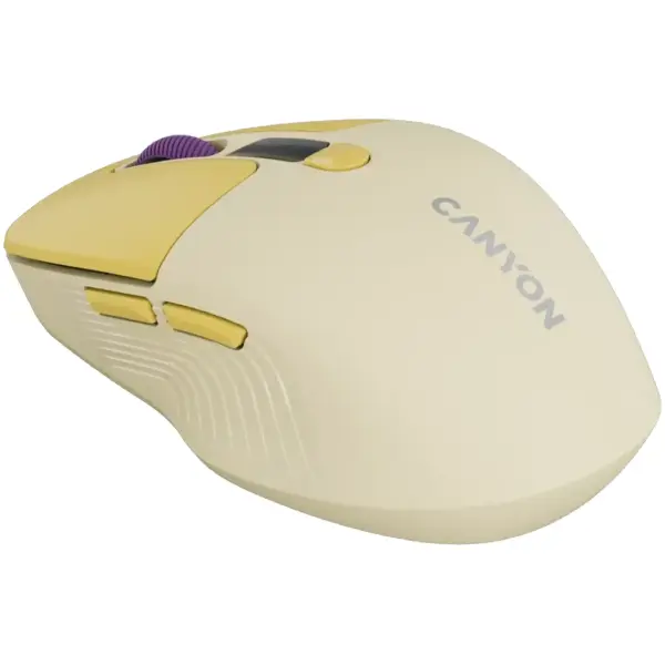 Купити Мишка Canyon MW-26 LCD Silent Wireless/Bluetooth Yellow (CNS-CMSW26Y) - фото 3