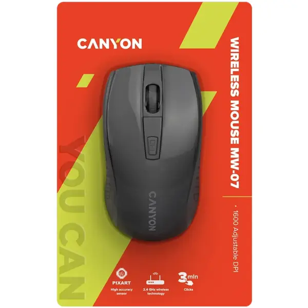 Купити Мишка Canyon MW-7 Wireless Black (CNE-CMSW07B) - фото 6