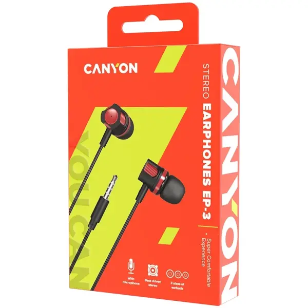 Купить Наушники Canyon EP-3 Black-Red (CNE-CEP3R) - фото 3