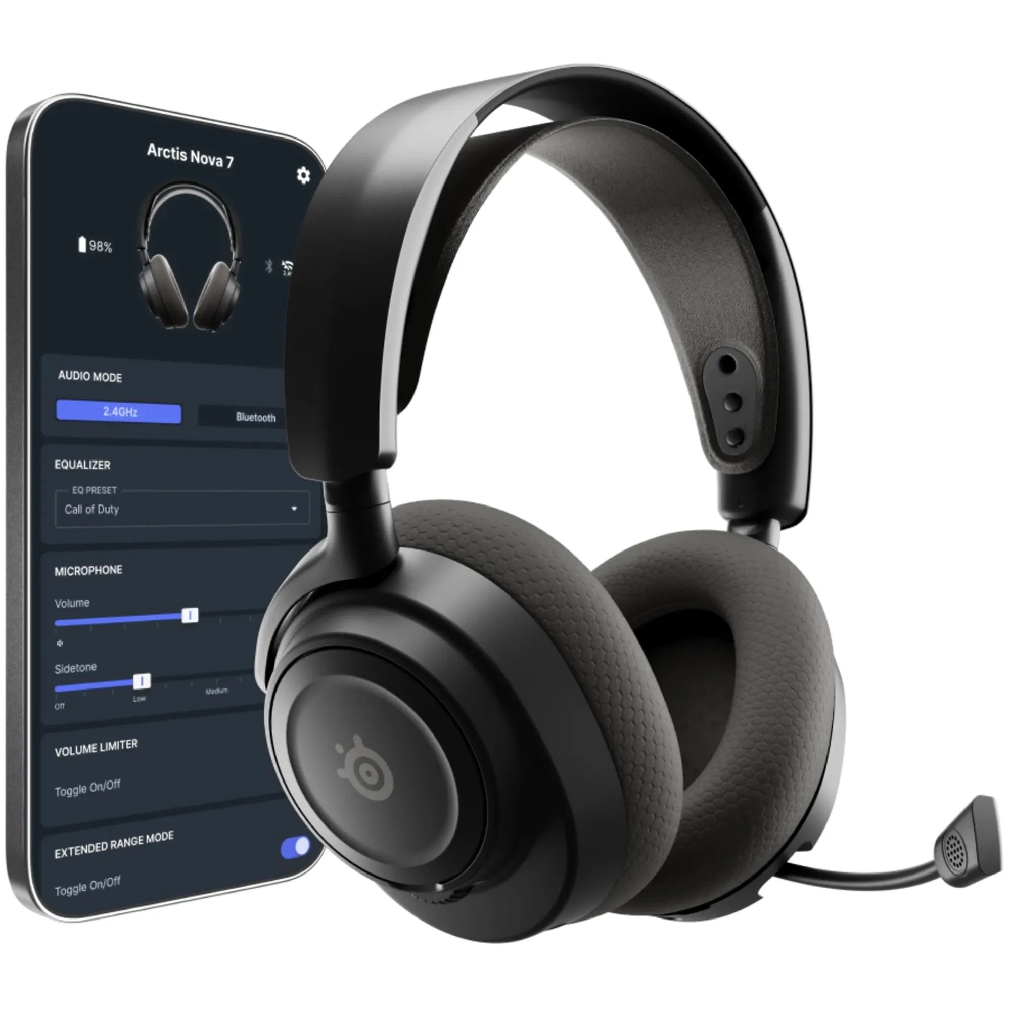 Купить Наушники SteelSeries Arctis Nova 7 Gen 2 Wireless Black (61730) - фото 2