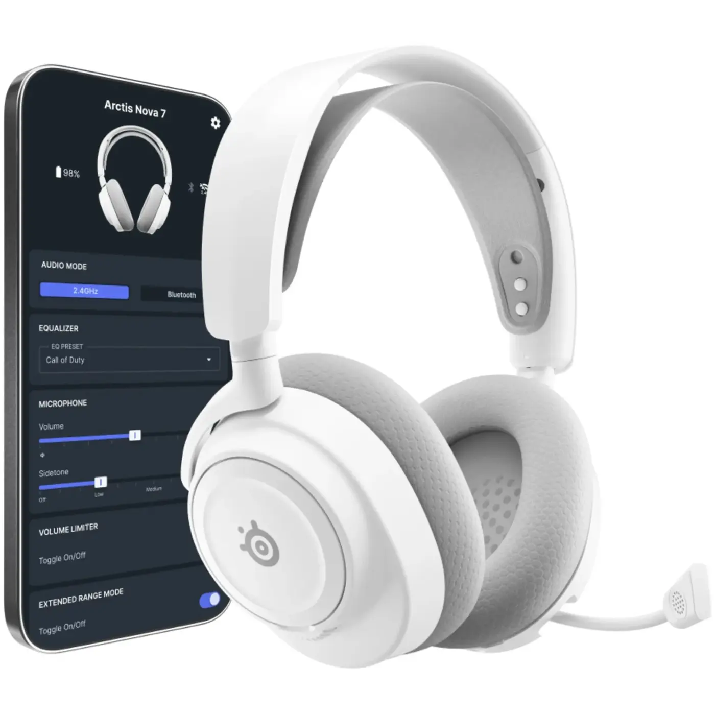 Купить Наушники SteelSeries Arctis Nova 7 Gen 2 Wireless White (61731) - фото 2
