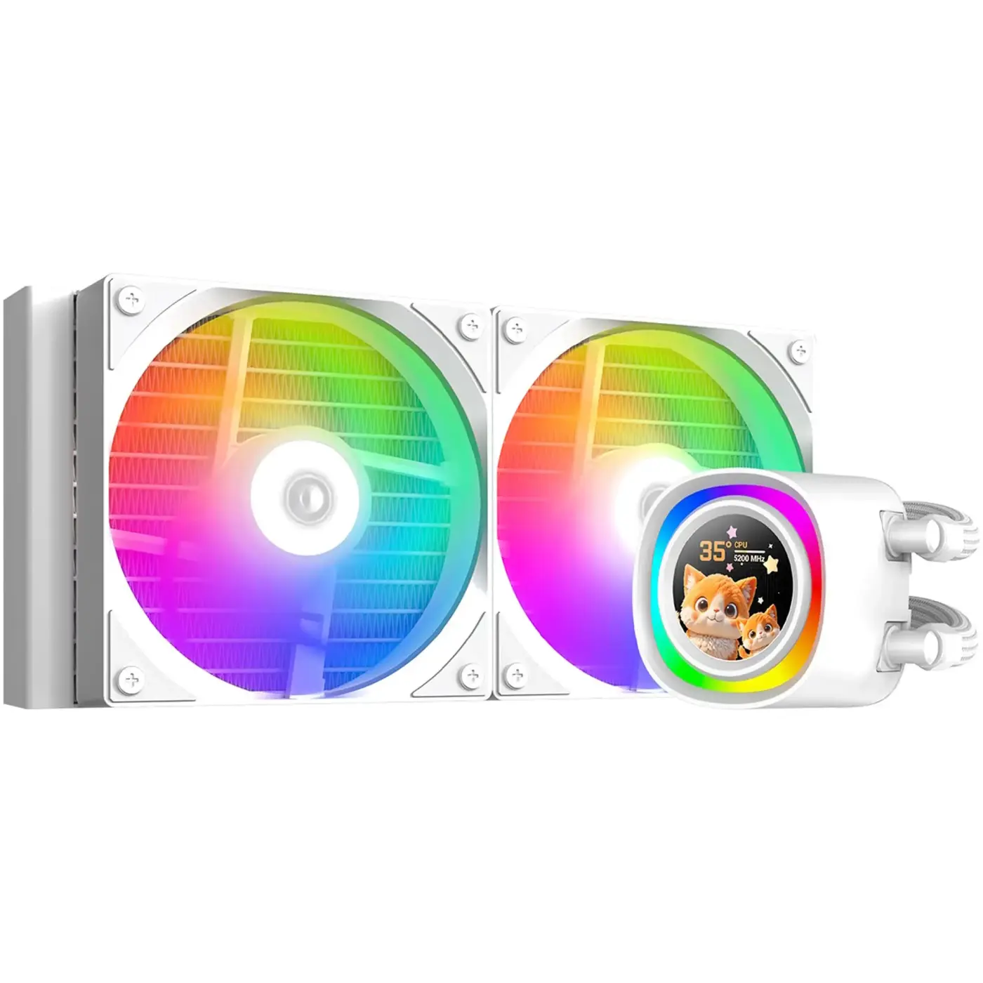 Купити Система водяного охолодження ID-Cooling FX240 LCD White - фото 1