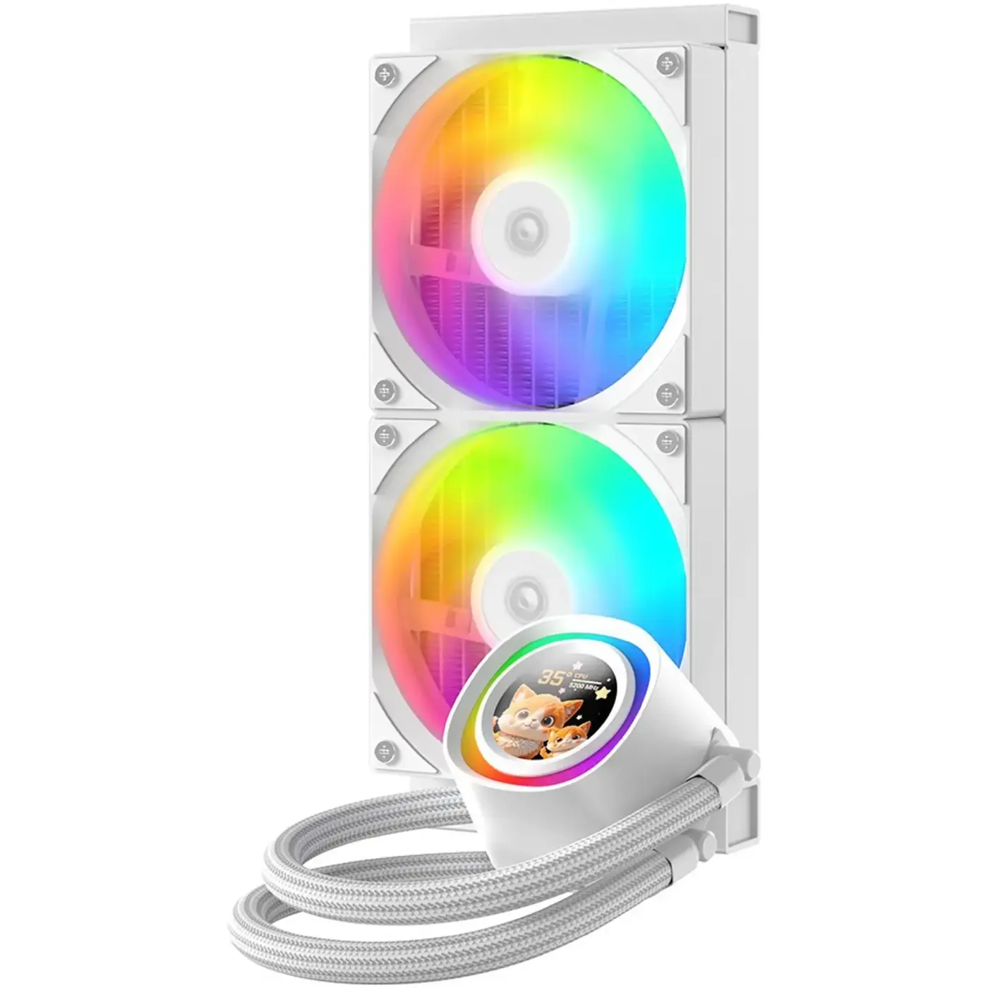 Купити Система водяного охолодження ID-Cooling FX240 LCD White - фото 3