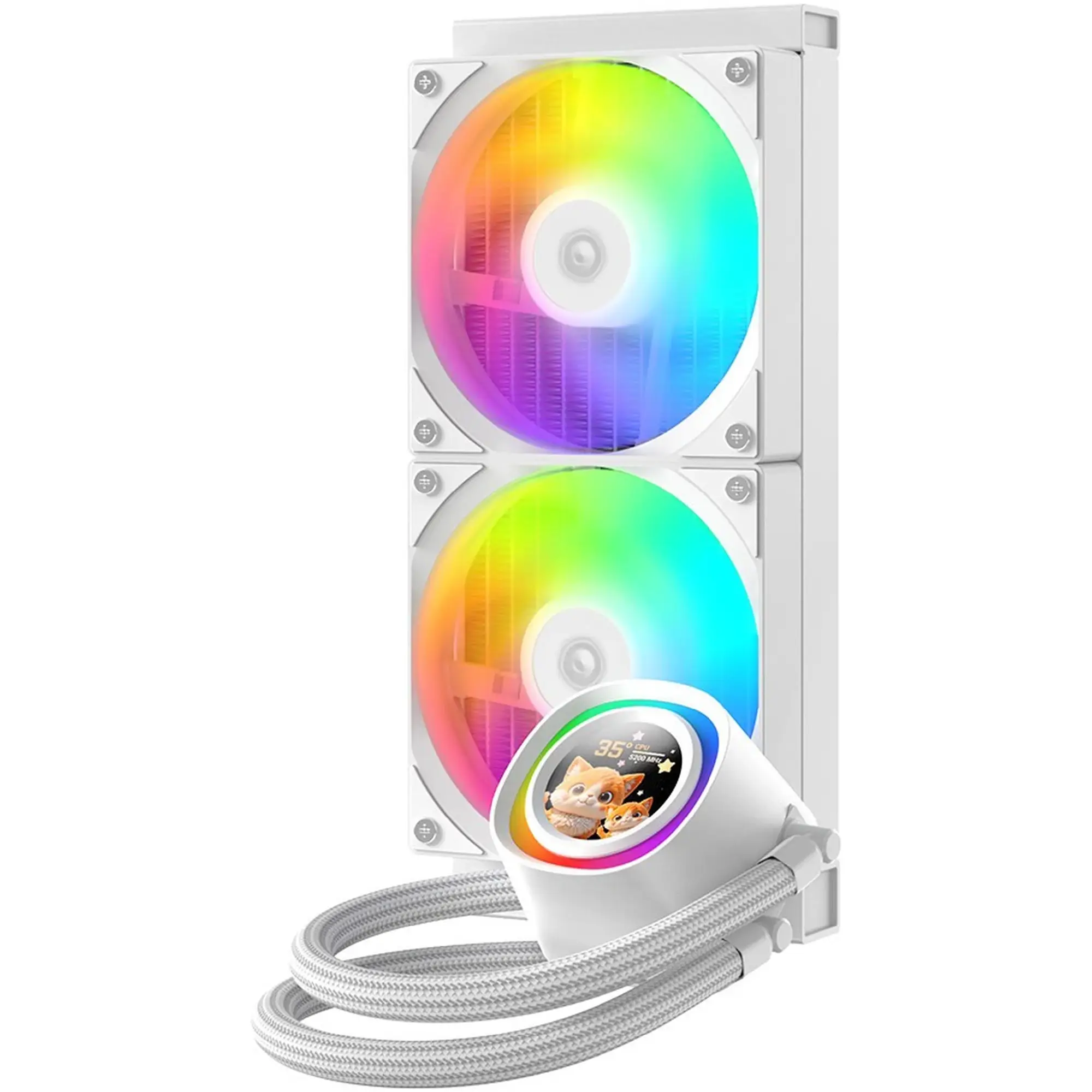 Купити Система водяного охолодження ID-Cooling FX240 LCD White - фото 3