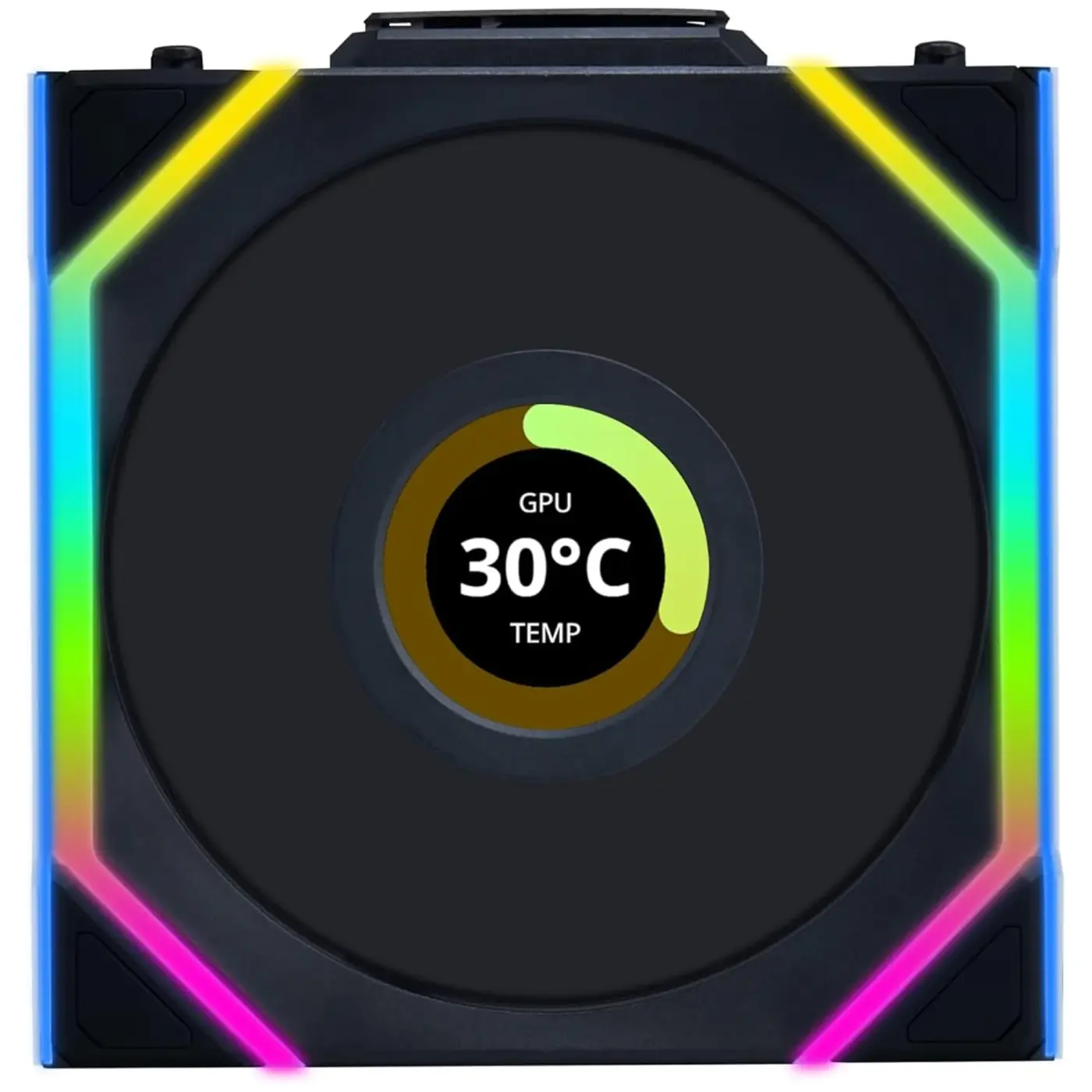 Купити Вентилятор Lian Li Uni Fan SL Wireless LCD 120 Reverse Blade Black (G99.12RSLLCD1W1B.00) - фото 1