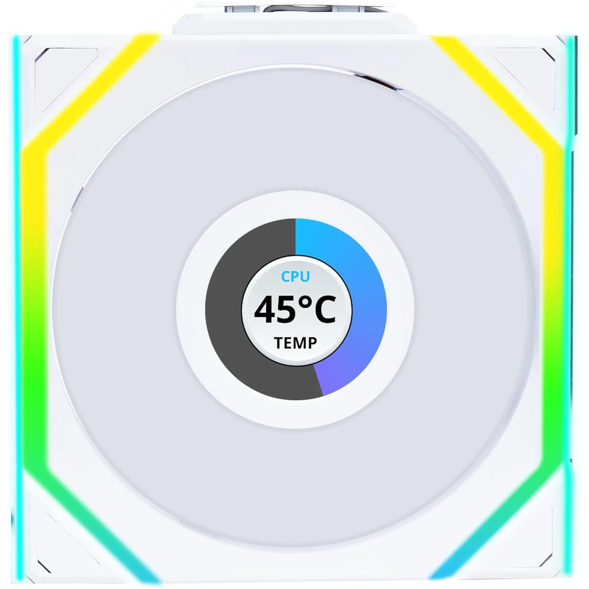 Купити Вентилятор Lian Li Uni Fan SL Wireless LCD 120 Reverse Blade White (G99.12RSLLCD1W1W.00) - фото 1