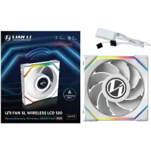 Купити Вентилятор Lian Li Uni Fan SL Wireless LCD 120 Reverse Blade White (G99.12RSLLCD1W1W.00) - фото 5