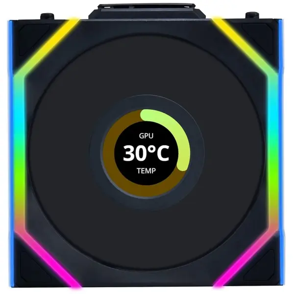 Купити Вентилятор Lian Li Uni Fan SL Wireless LCD 120 3-Pack Black (G99.12SLLCD1W3B.00) - фото 3