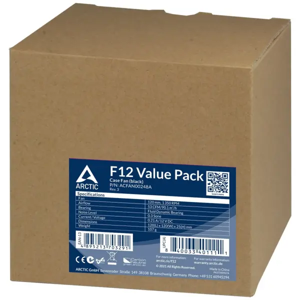 Купити Вентилятор Arctic F12 5-Pack Black (ACFAN00248A) - фото 5