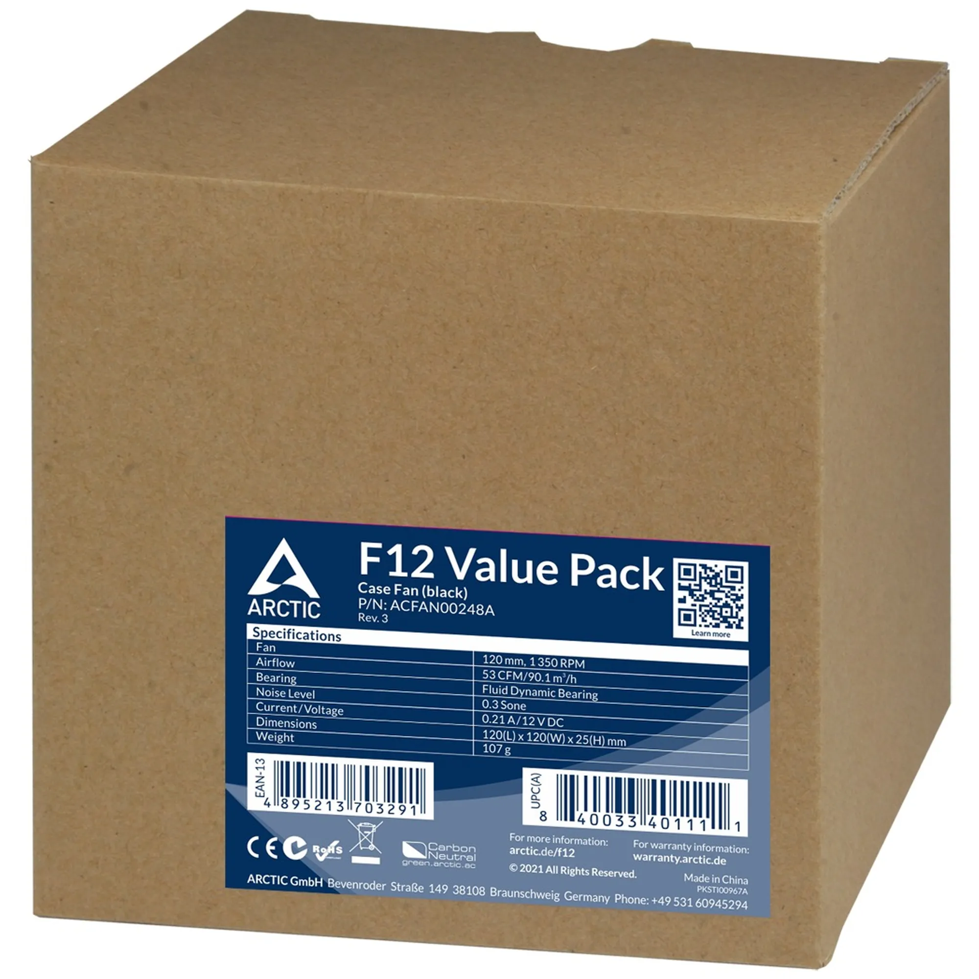 Купити Вентилятор Arctic F12 5-Pack Black (ACFAN00248A) - фото 5