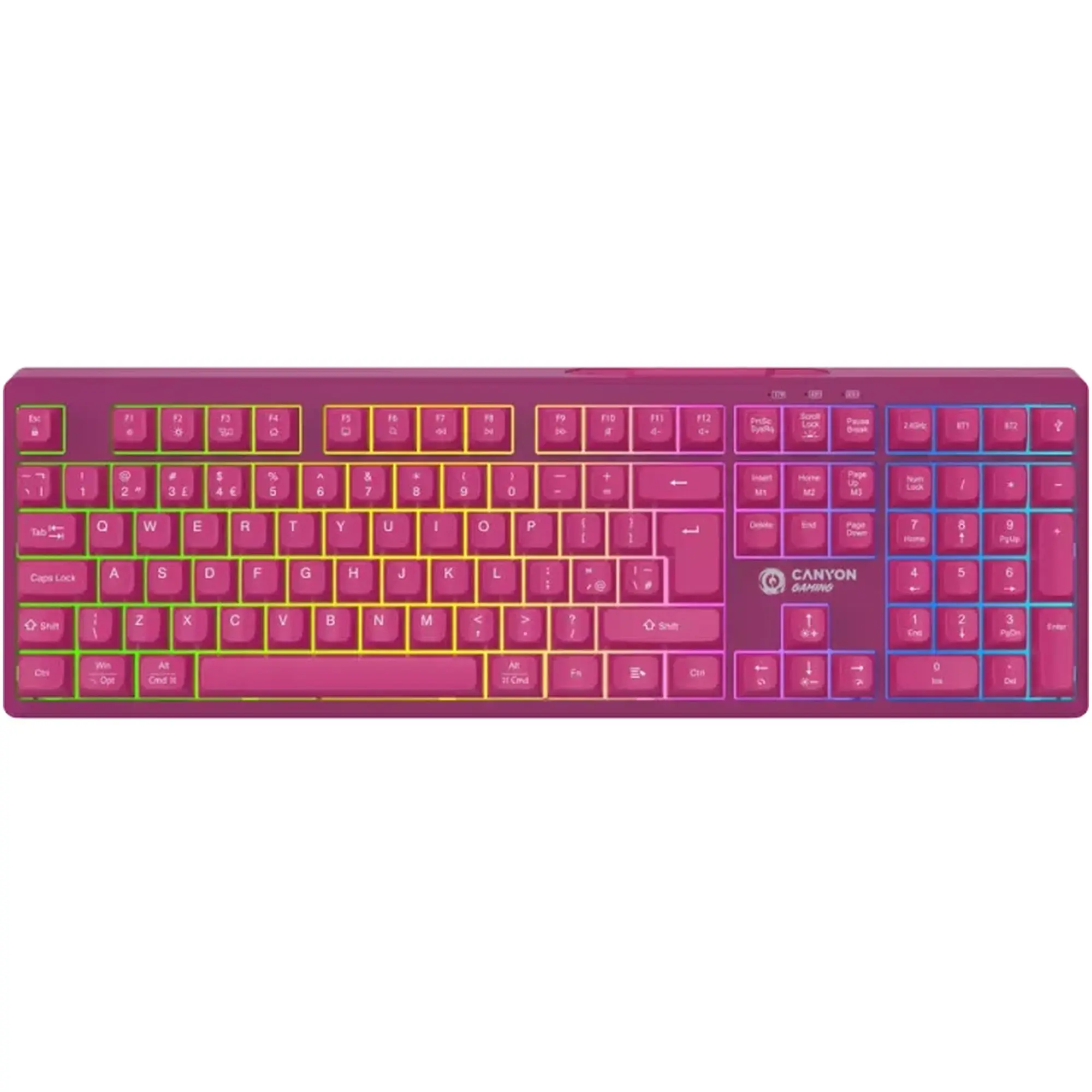 Купити Клавіатура Canyon Fortnax GKW-2 Pink (CND-SKBW2) - фото 1