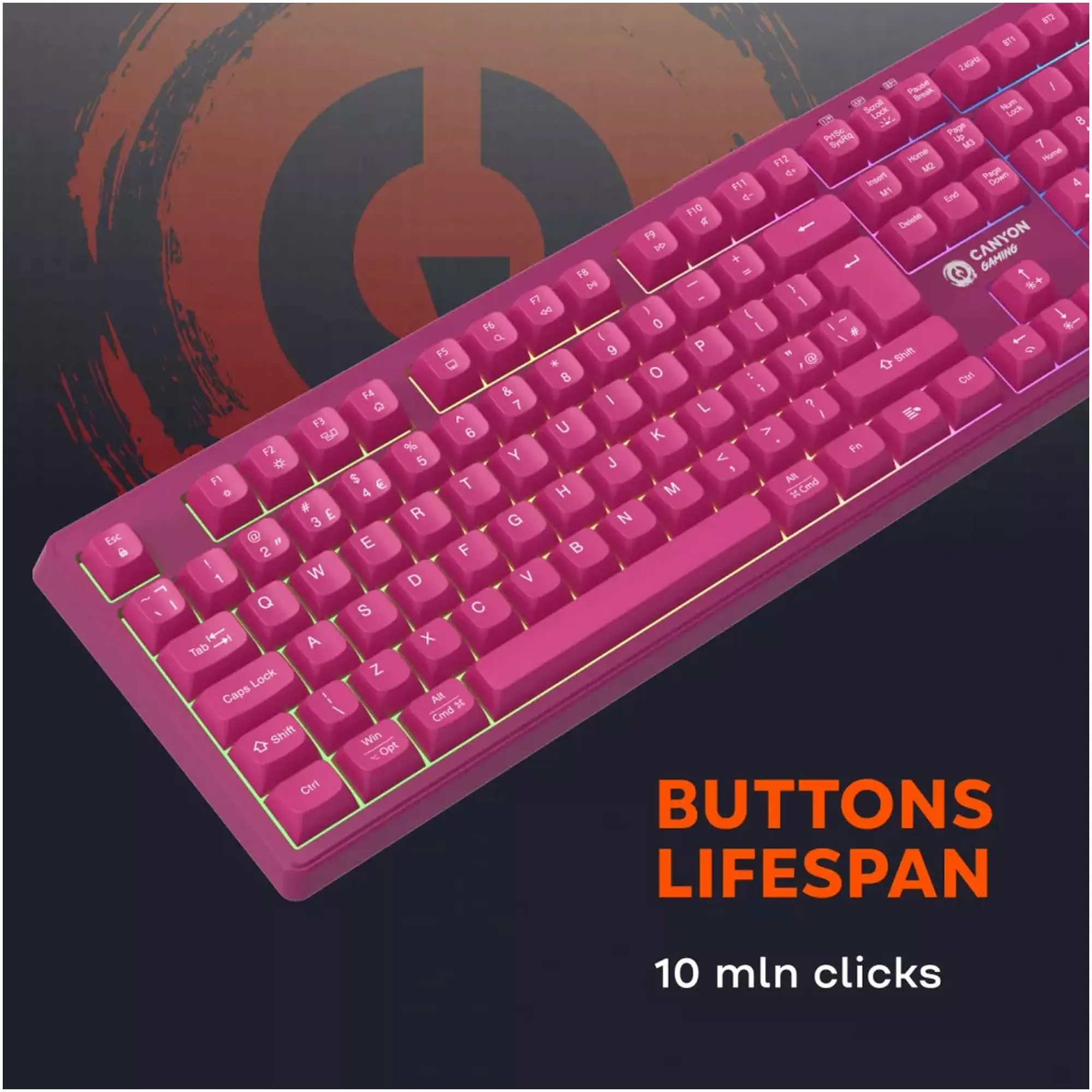 Купити Клавіатура Canyon Fortnax GKW-2 Pink (CND-SKBW2) - фото 12
