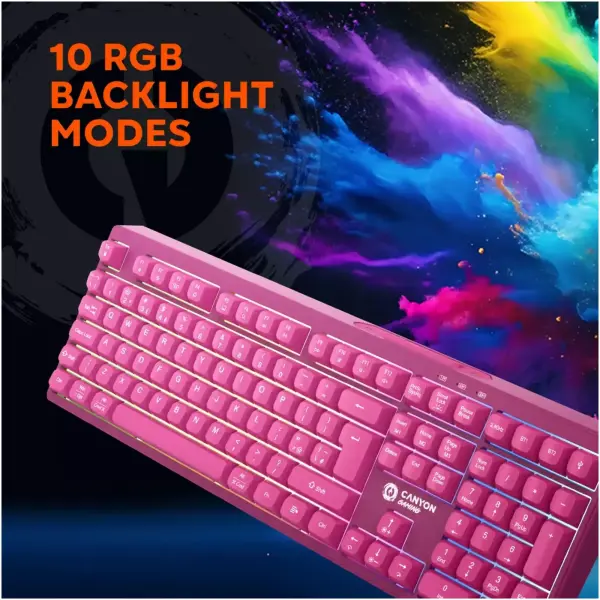 Купити Клавіатура Canyon Fortnax GKW-2 Pink (CND-SKBW2) - фото 14