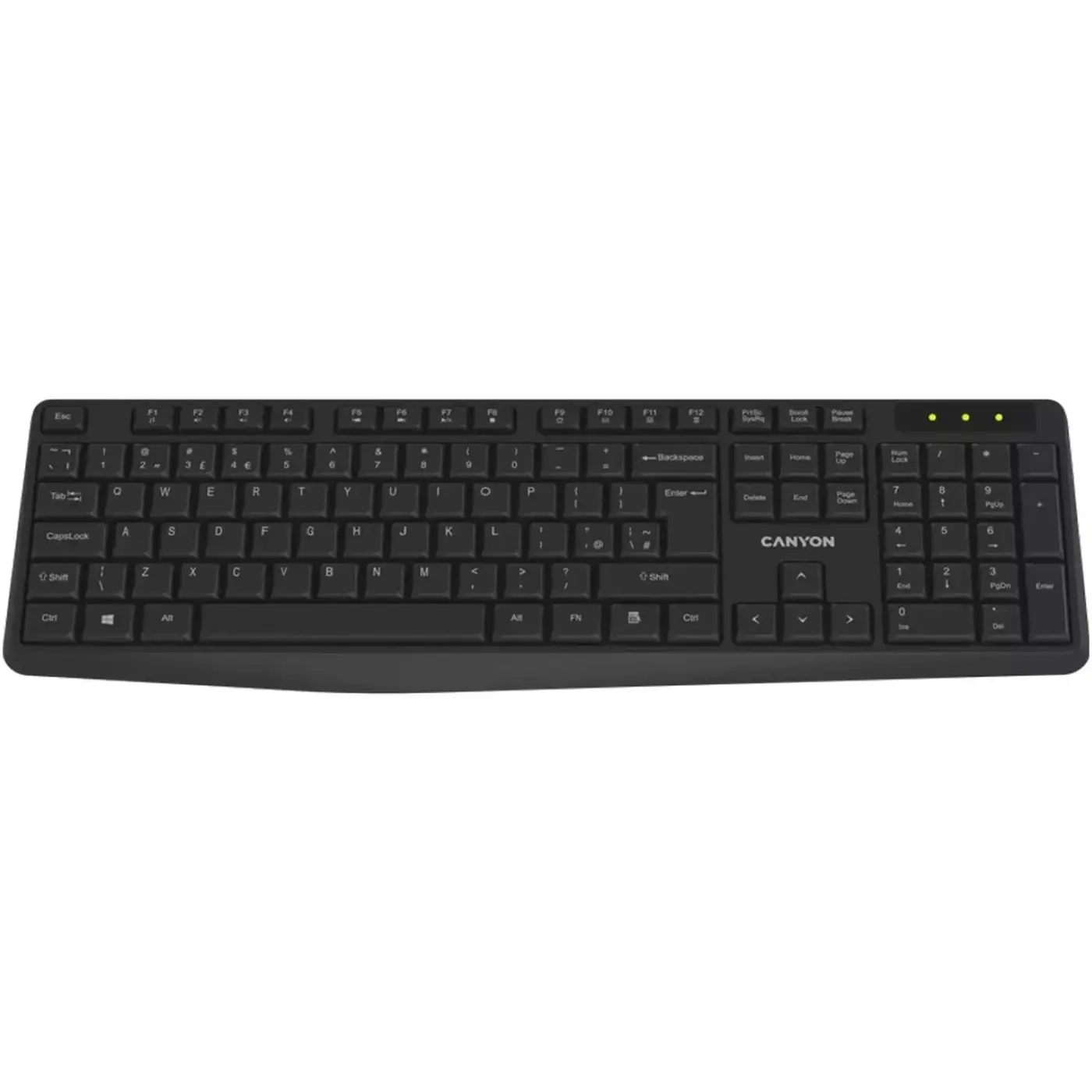 Купити Клавіатура Canyon KB-W01 Black (CNE-CKEYW01) - фото 1