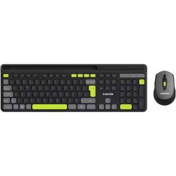 Купити Комплект клавіатура та мишка Canyon HSET-W5 Black (CNS-HSETW5BK) - фото 1