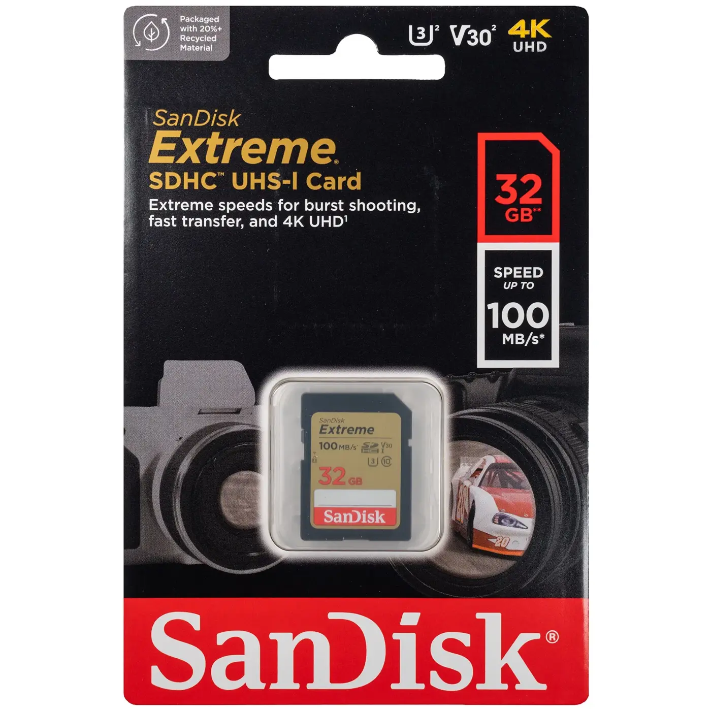 Купить Карта памяти SanDisk SD 32GB C10 UHS-I U3 Extreme V30 (SDSDXVT-032G-GNCIN) - фото 4