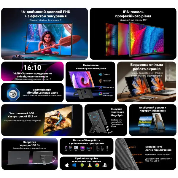 Купить Монитор портативный 16" Blackview Table 9 (BBVTABLE9) - фото 18