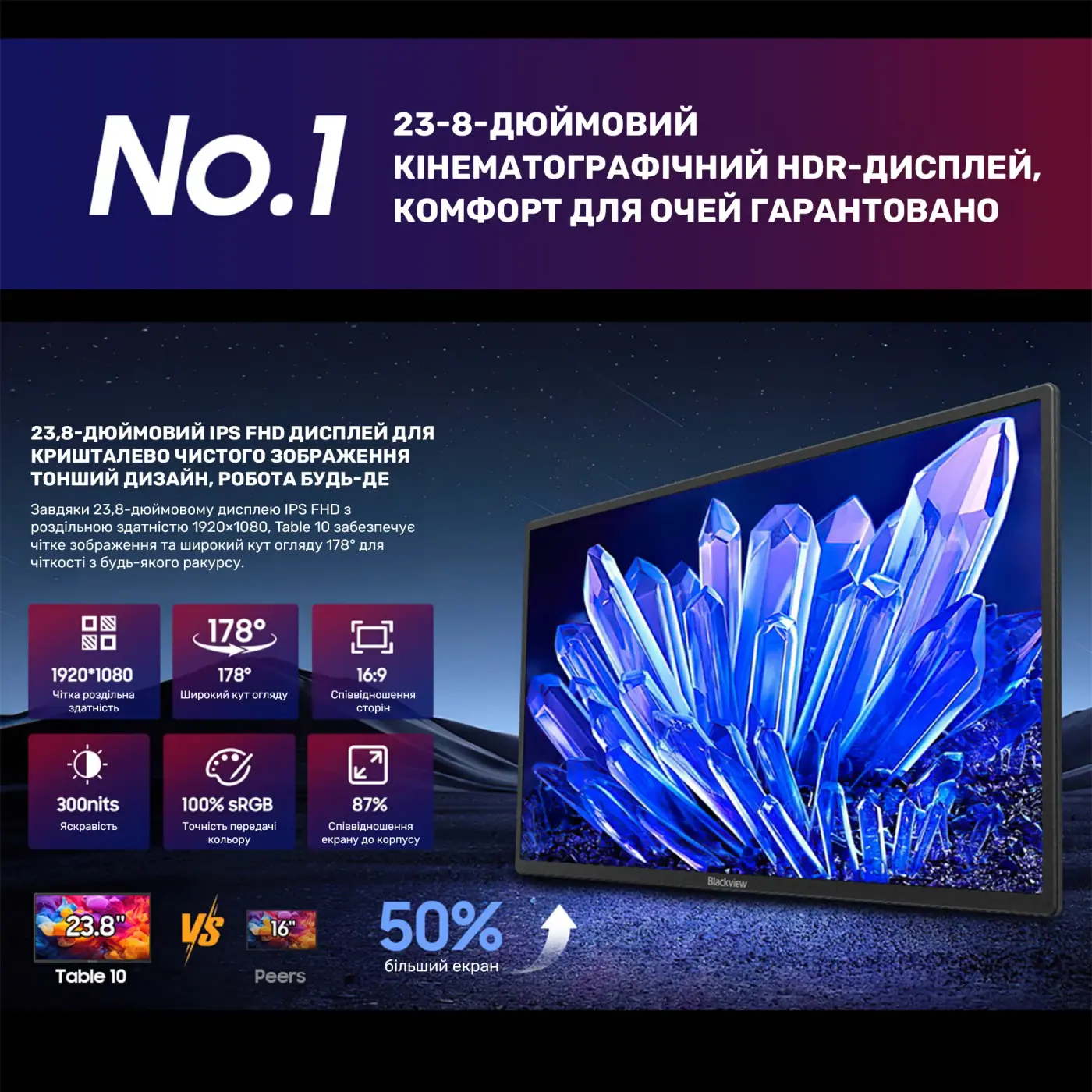 Купить Монитор портативный 24" Blackview Table 10 (BVTABLE10) - фото 5