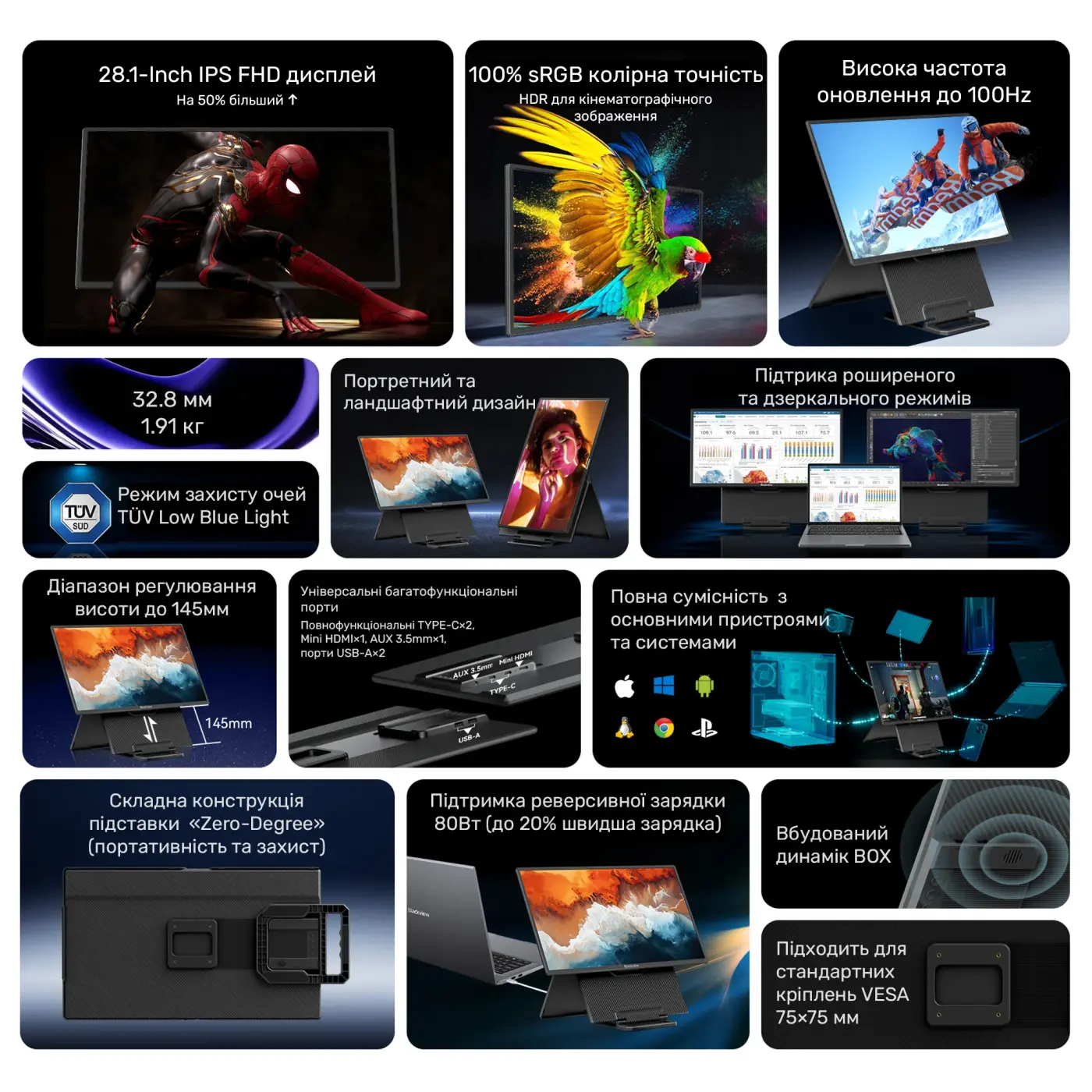 Купить Монитор портативный 24" Blackview Table 10 (BVTABLE10) - фото 19