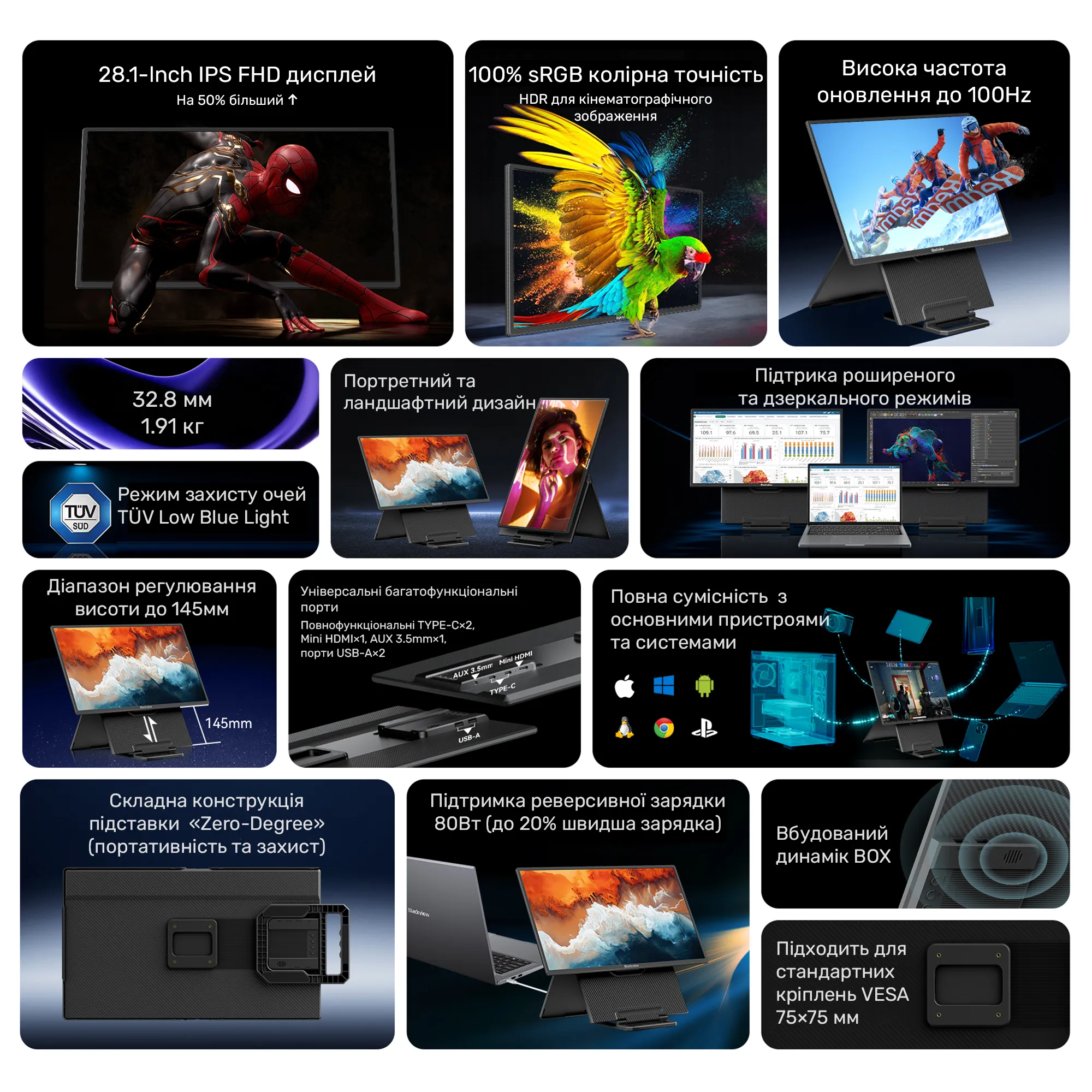 Купить Монитор портативный 24" Blackview Table 10 (BVTABLE10) - фото 19