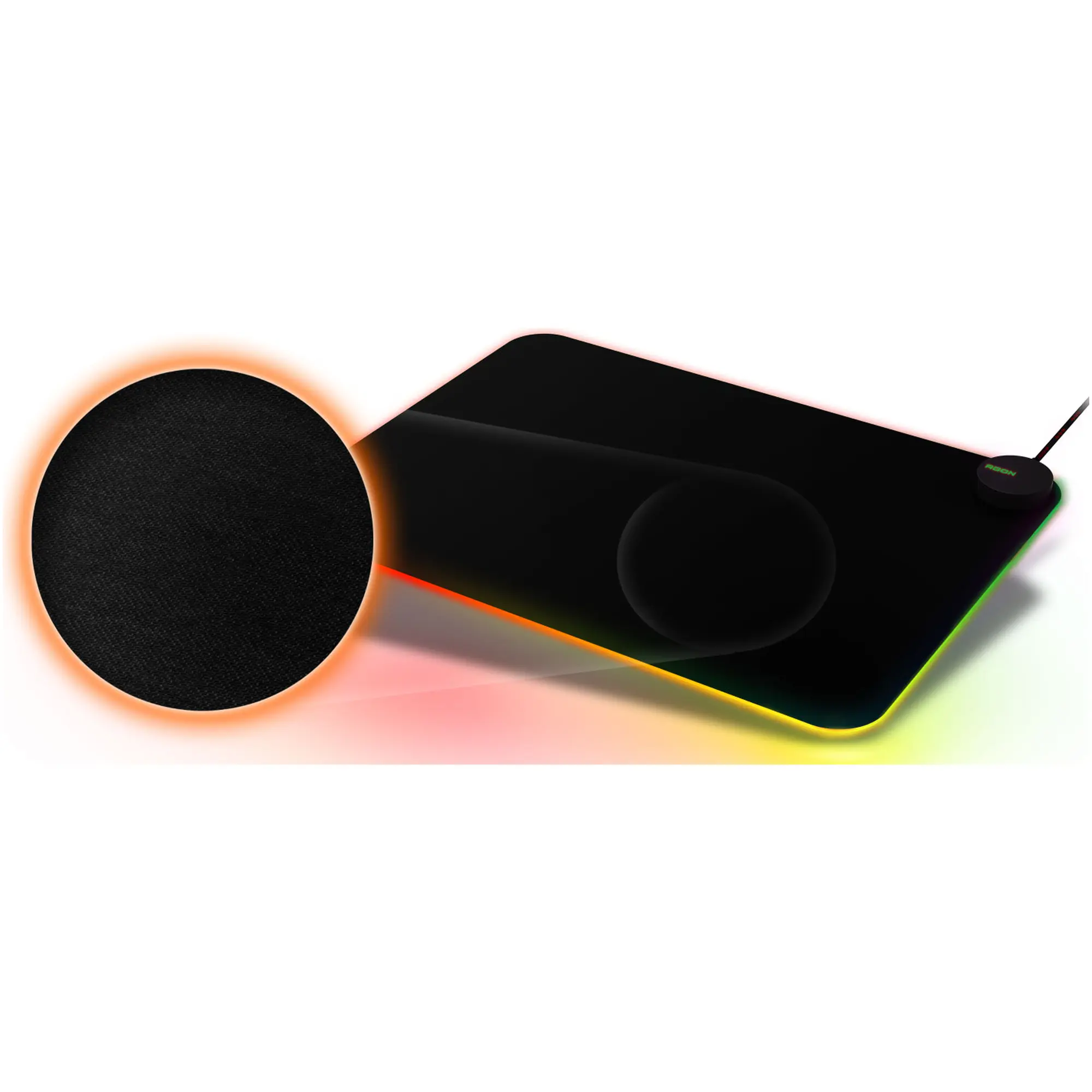Купить Игровая поверхность AOC AGON AMM700 RGB Mouse Pad M Black (AMM700DR0R) - фото 3
