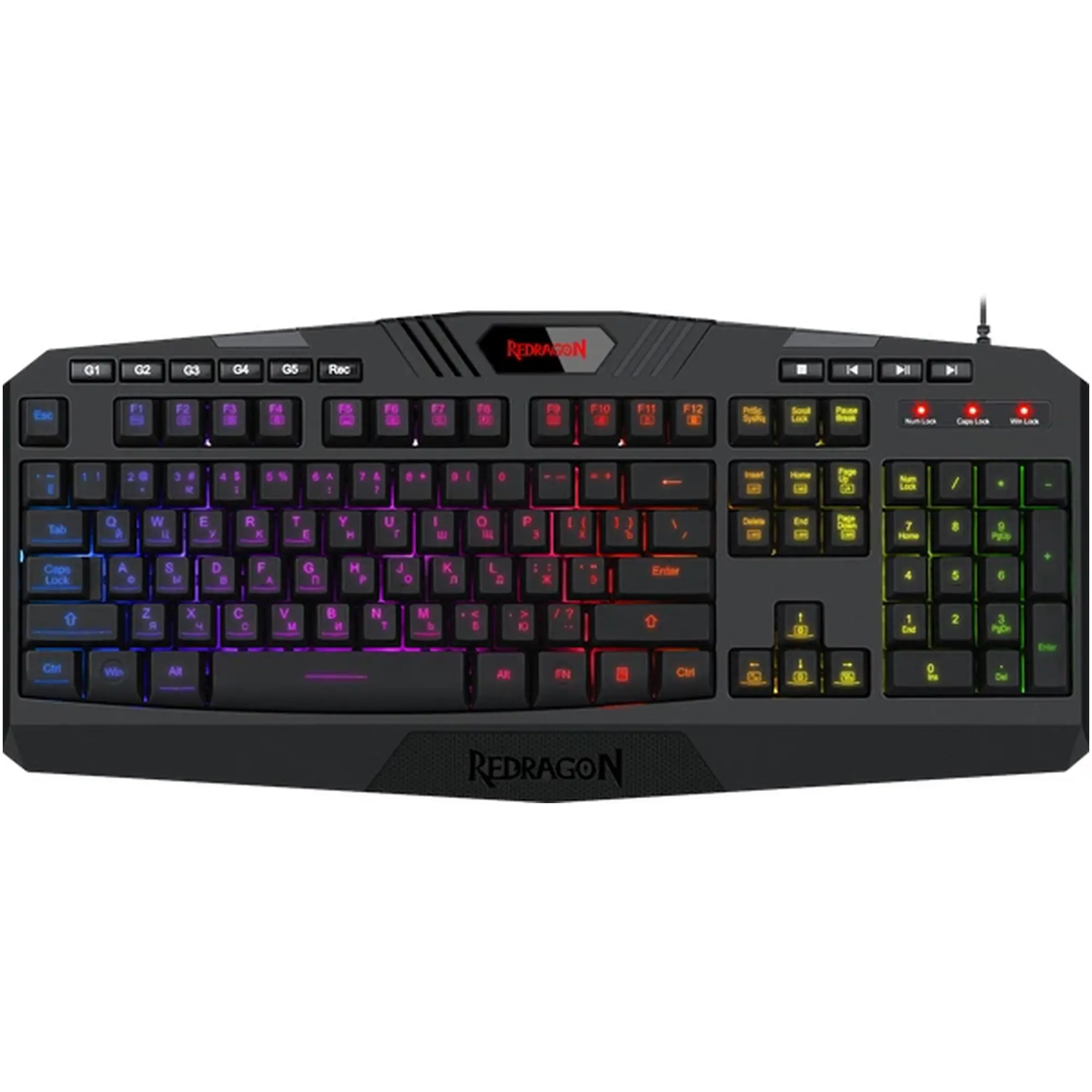 Купити Клавіатура Redragon Harpe2 UA RGB USB Black (77484) - фото 1