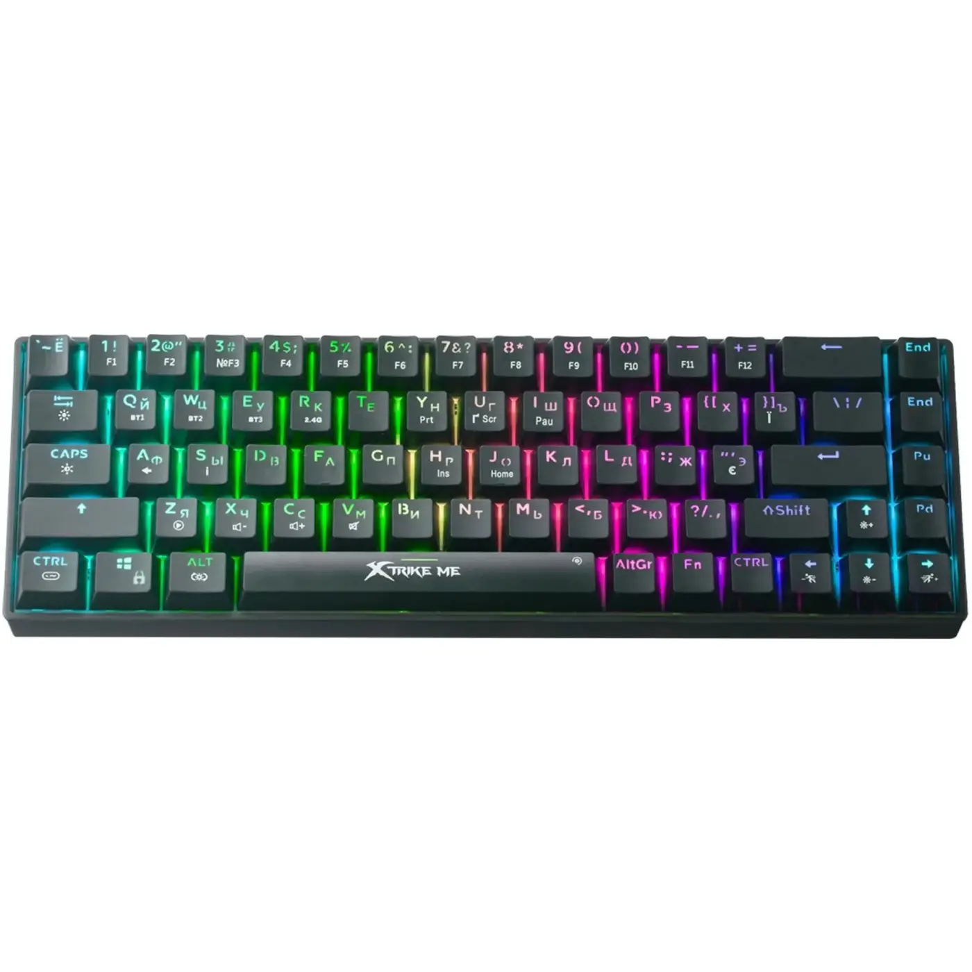 Купити Клавіатура Xtrike ME GK-995W RGB Wireless/Bluetooth UA Black (GK-995WBKUA) - фото 2