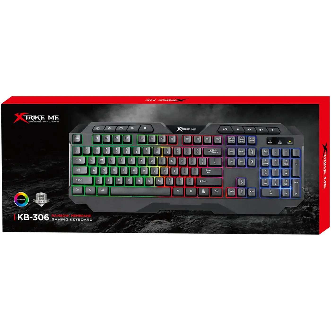Купити Клавіатура Xtrike ME KB-306 LED USB UA Black (KB-306UA) - фото 3