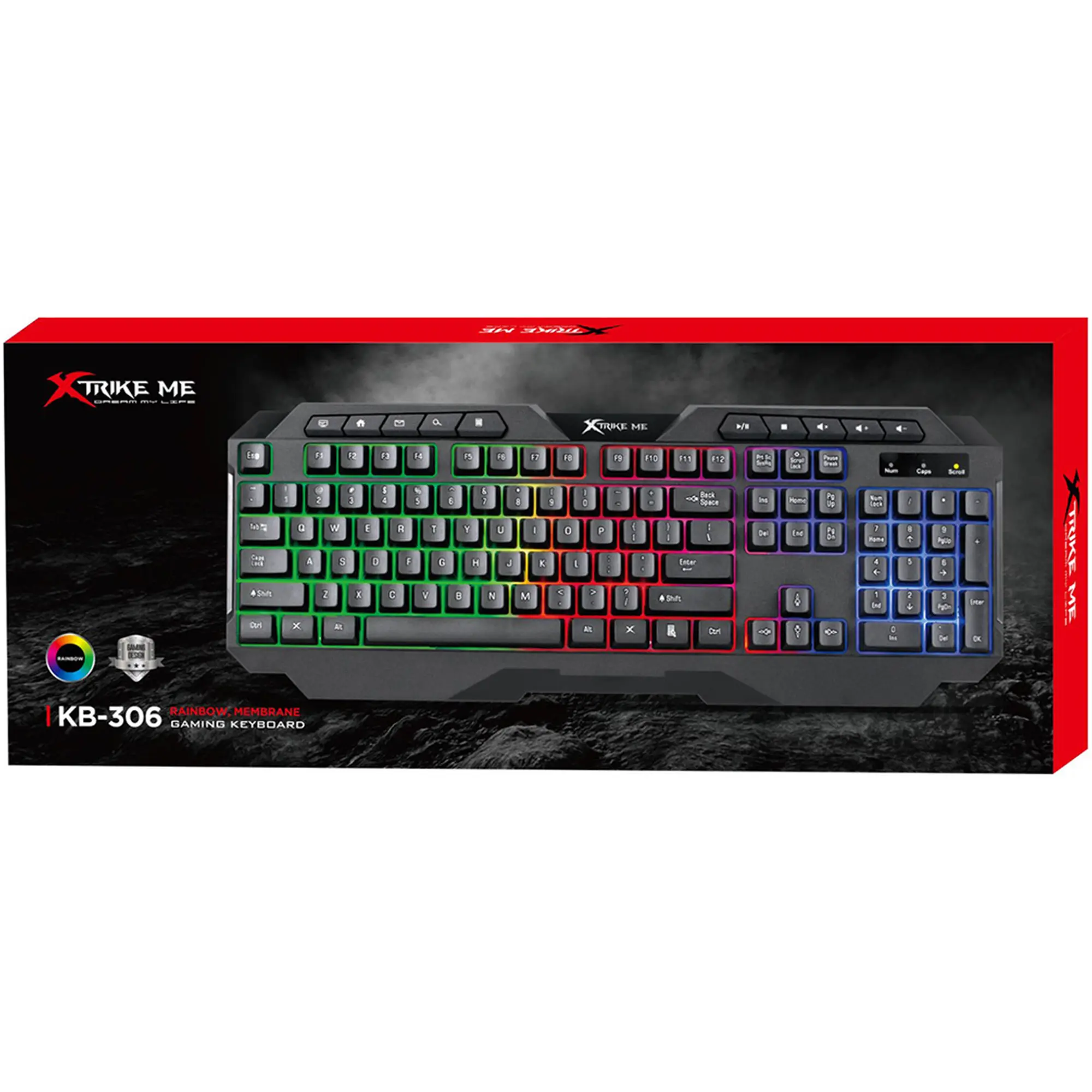 Купити Клавіатура Xtrike ME KB-306 LED USB UA Black (KB-306UA) - фото 3