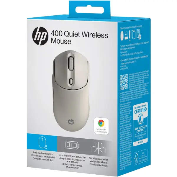 Купити Миша HP 400 Quiet Wireless/Bluetooth Maple (AZ7B6AA) - фото 7