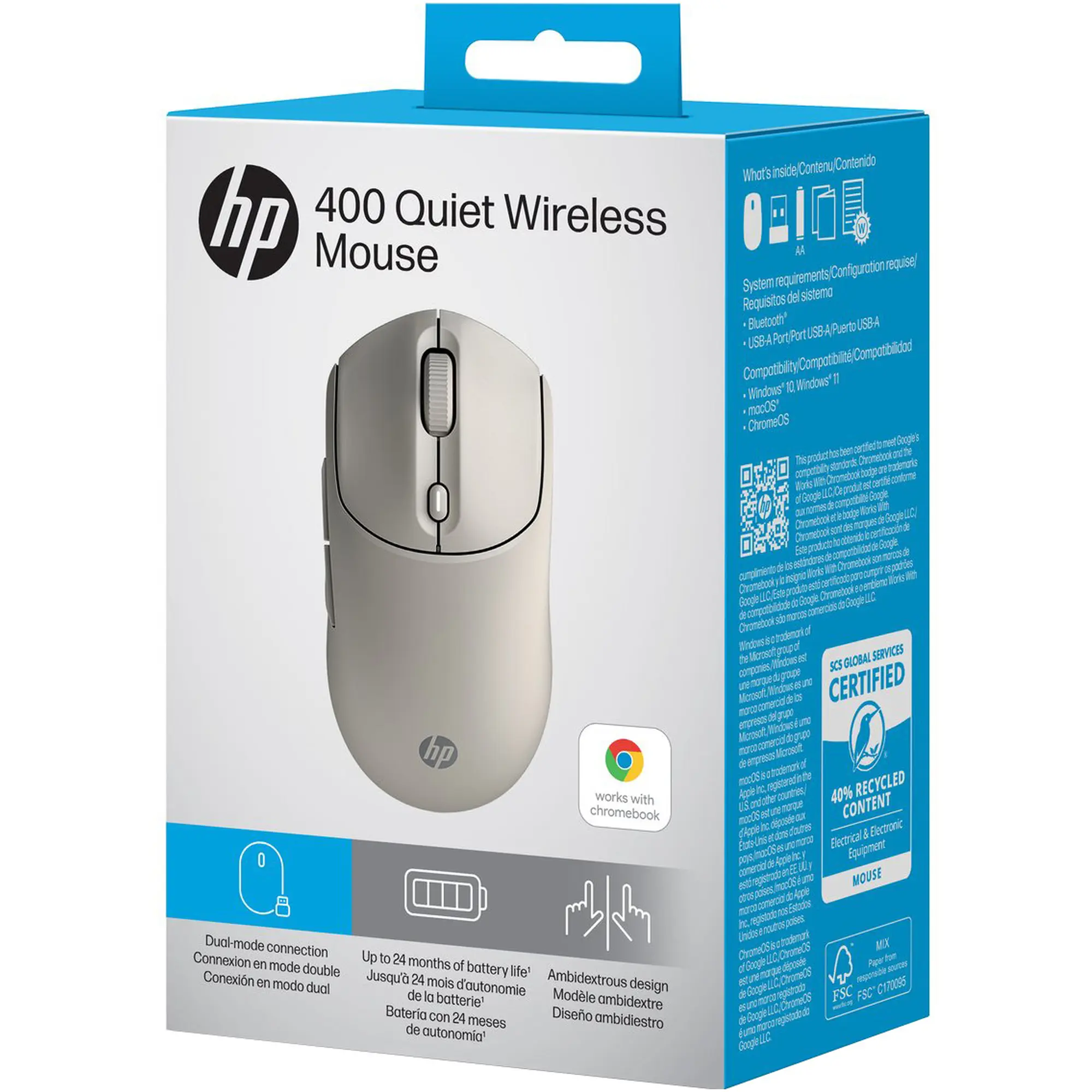 Купити Миша HP 400 Quiet Wireless/Bluetooth Maple (AZ7B6AA) - фото 7