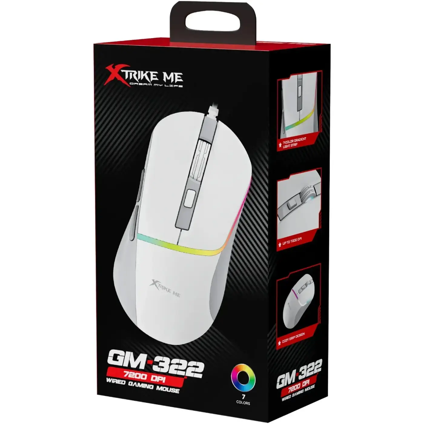 Купити Миша Xtrike ME GM-322 USB White (GM-322WH) - фото 2