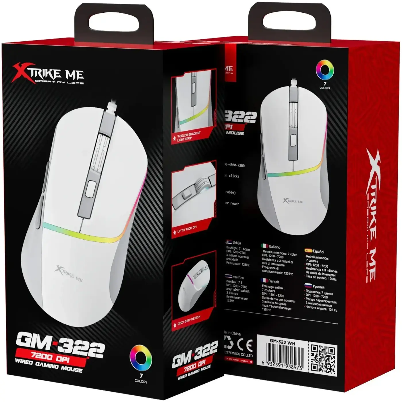 Купити Миша Xtrike ME GM-322 USB White (GM-322WH) - фото 3