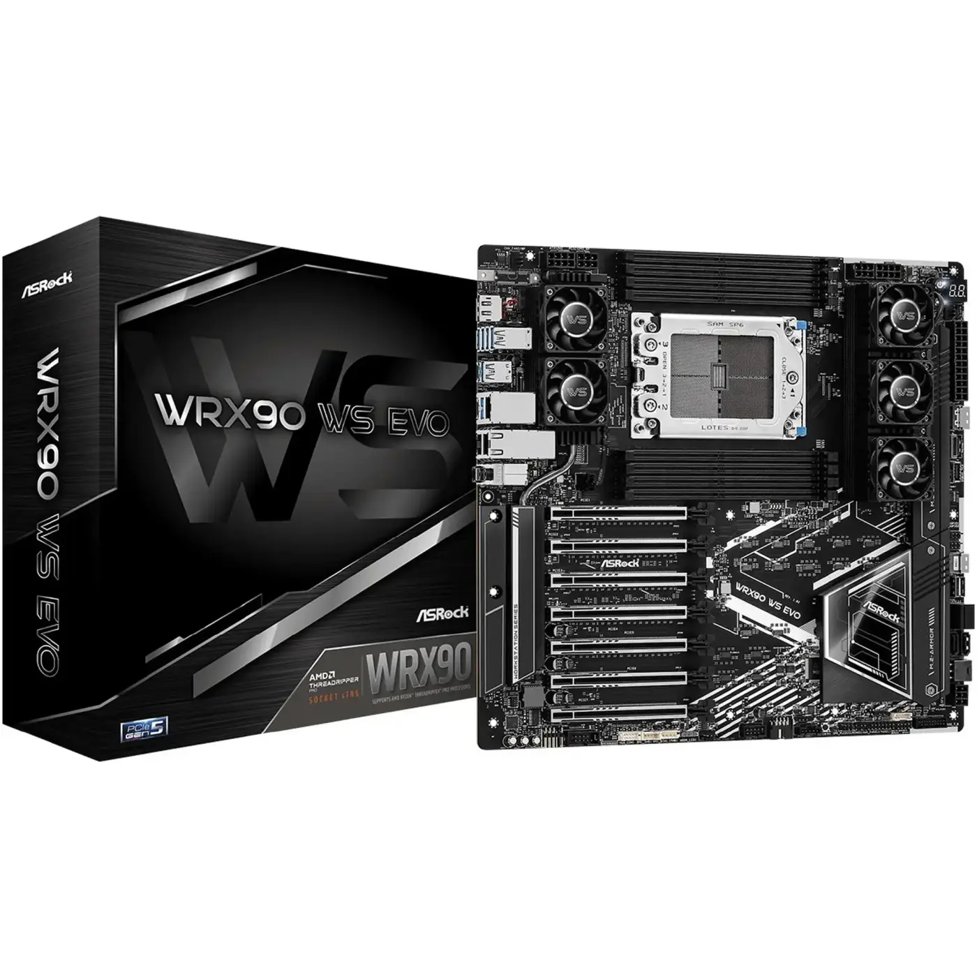 Купити Материнська плата ASRock WRX90 WS EVO (sWRX9, AMD WRX90, DDR5, EEB) - фото 1