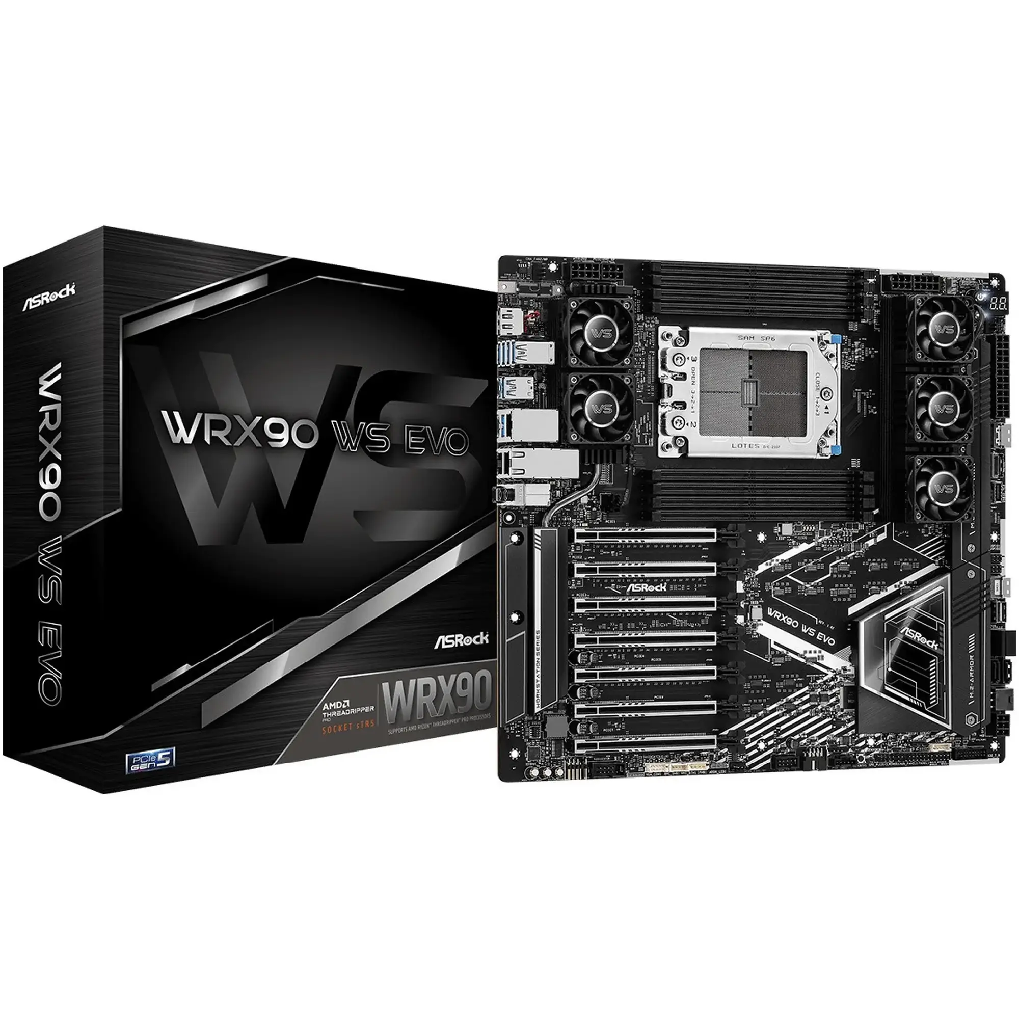 Купити Материнська плата ASRock WRX90 WS EVO (sWRX9, AMD WRX90, DDR5, EEB) - фото 1