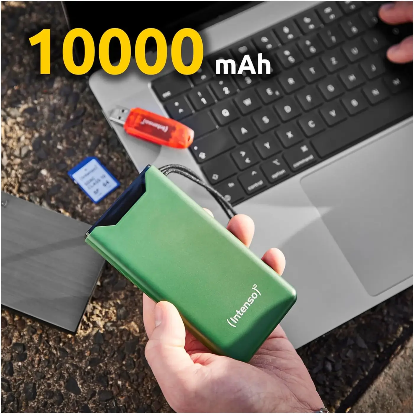 Купить Павербанк УМБ Intenso F10000 10000mAh 20W Green (7332037) - фото 5