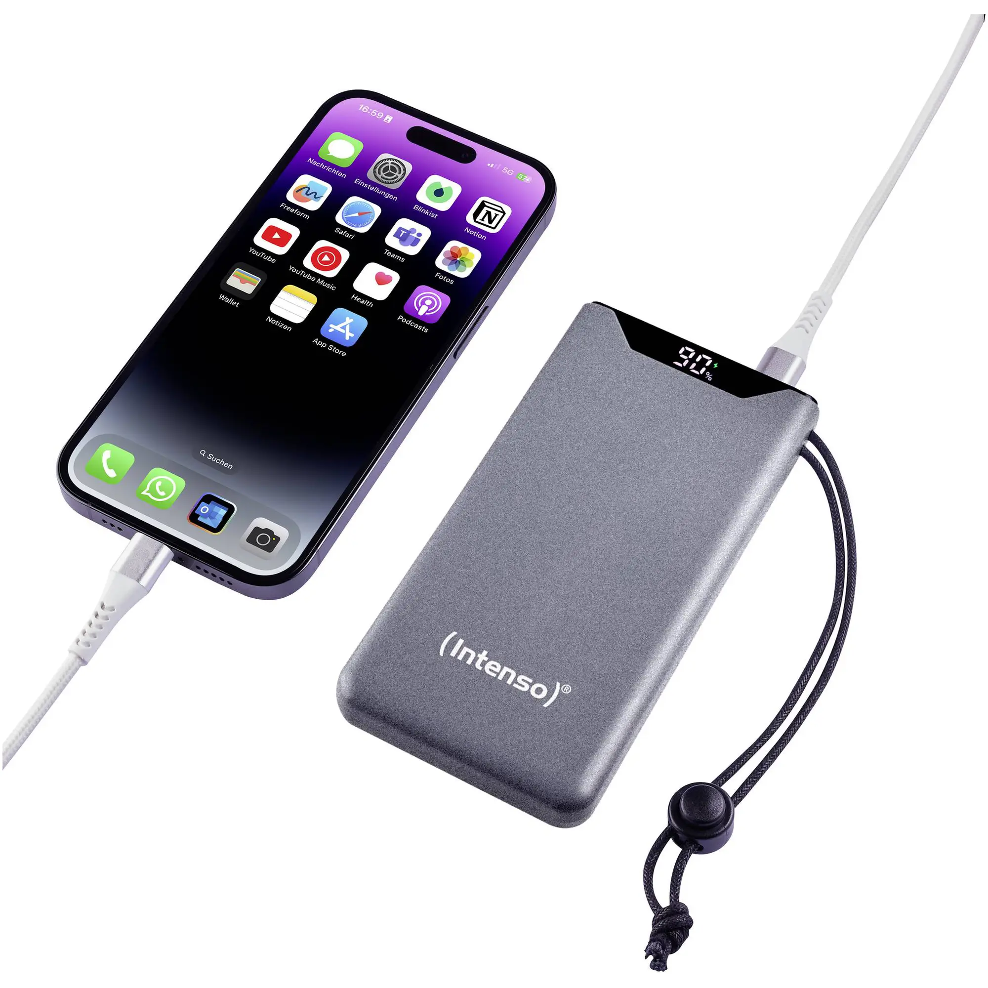 Купить Павербанк УМБ Intenso F10000 10000mAh 20W Grey (7332034) - фото 4