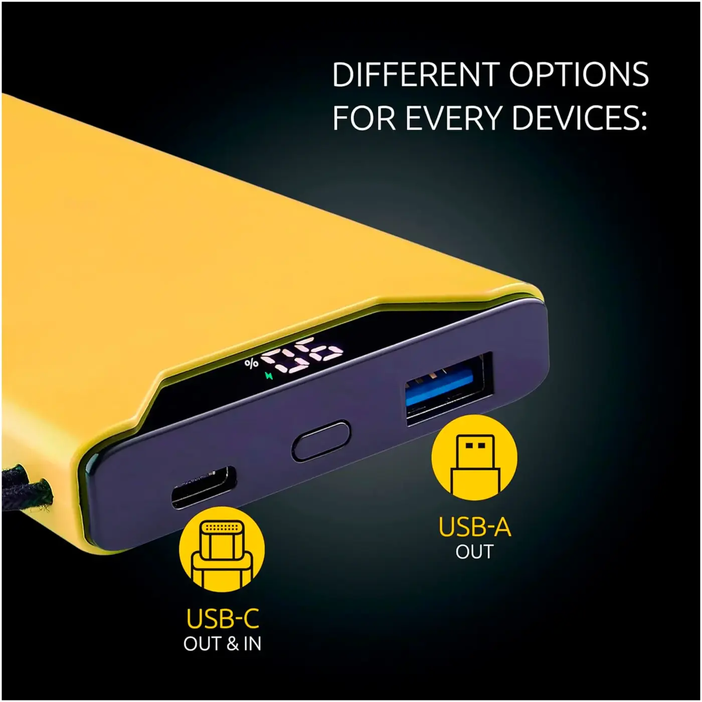 Купить Павербанк УМБ Intenso F10000 10000mAh 20W Yellow (7332039) - фото 10