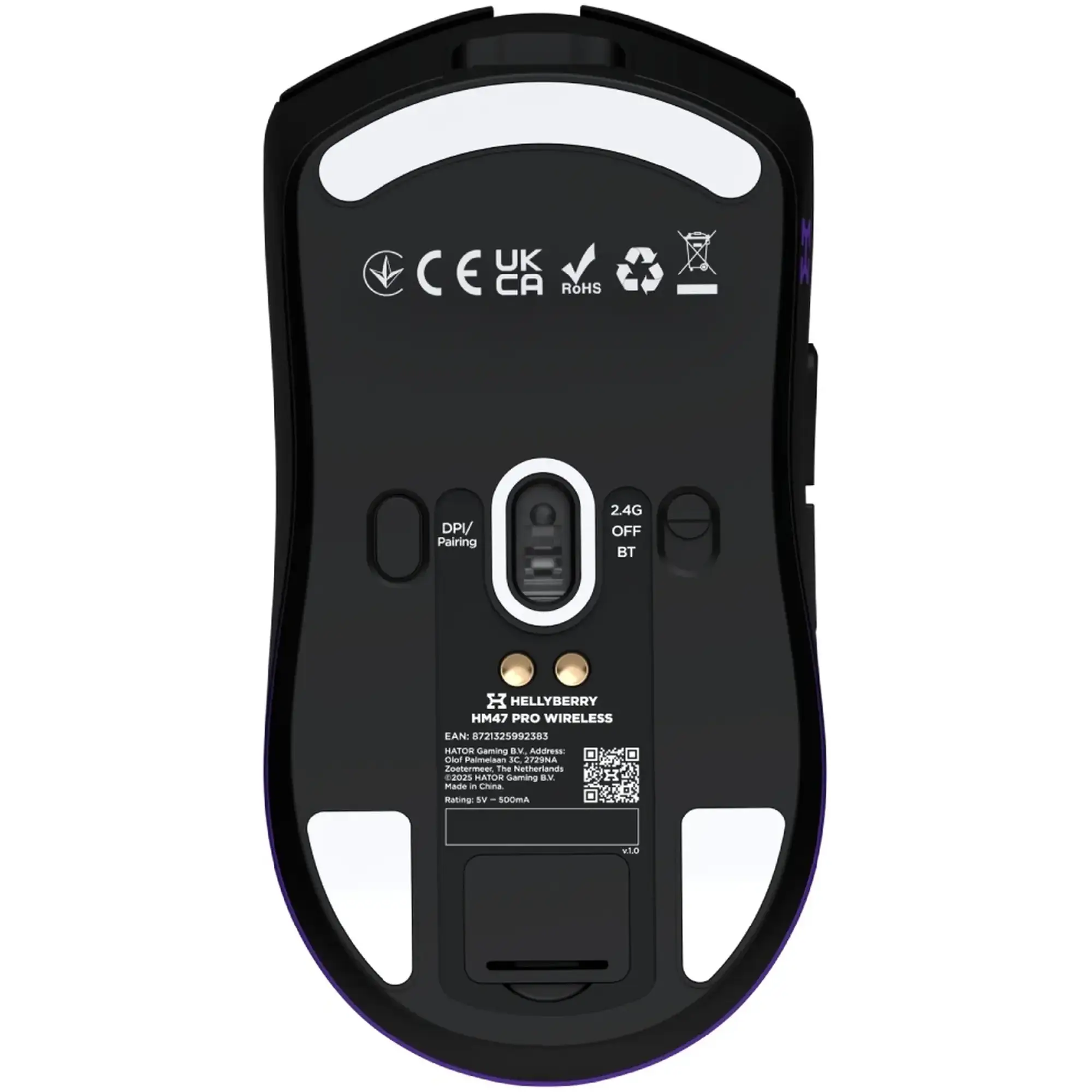 Купить Мышь Hator Hellyberry HM47 Pro Wireless Black/Violet - фото 9