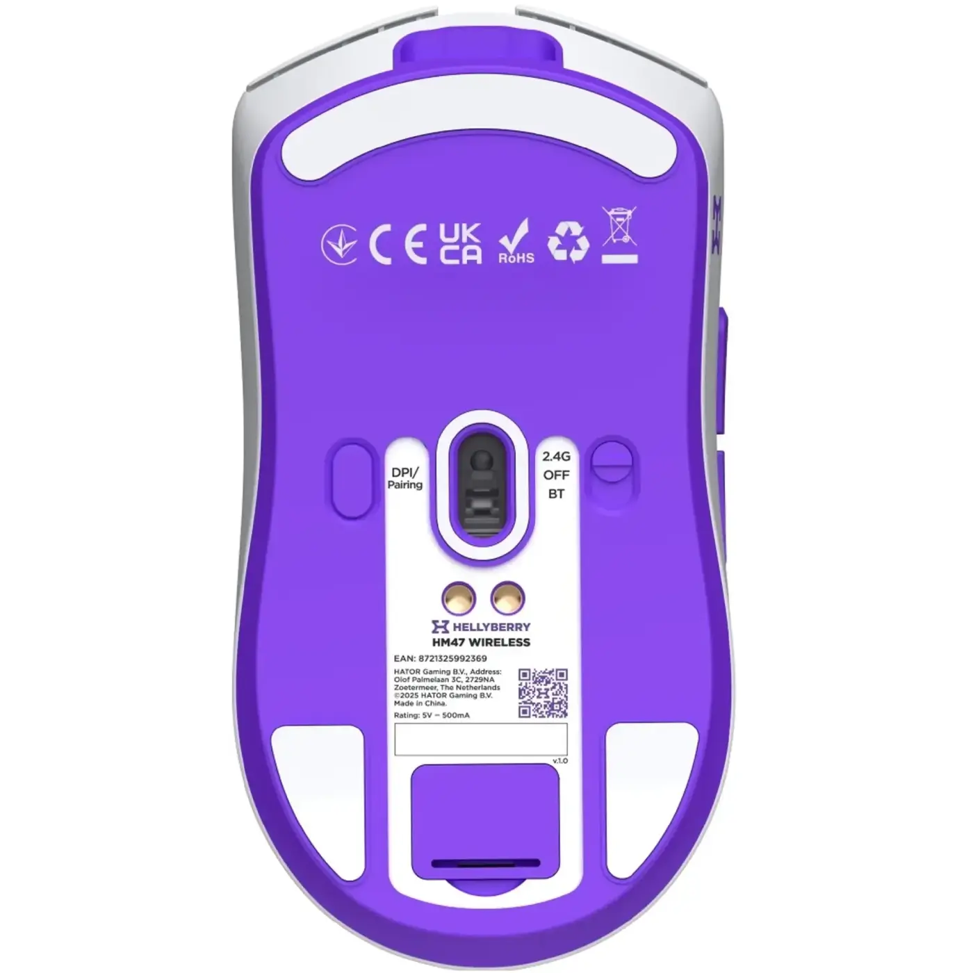 Купить Мышь Hator Hellyberry HM47 Wireless White/Violet - фото 9
