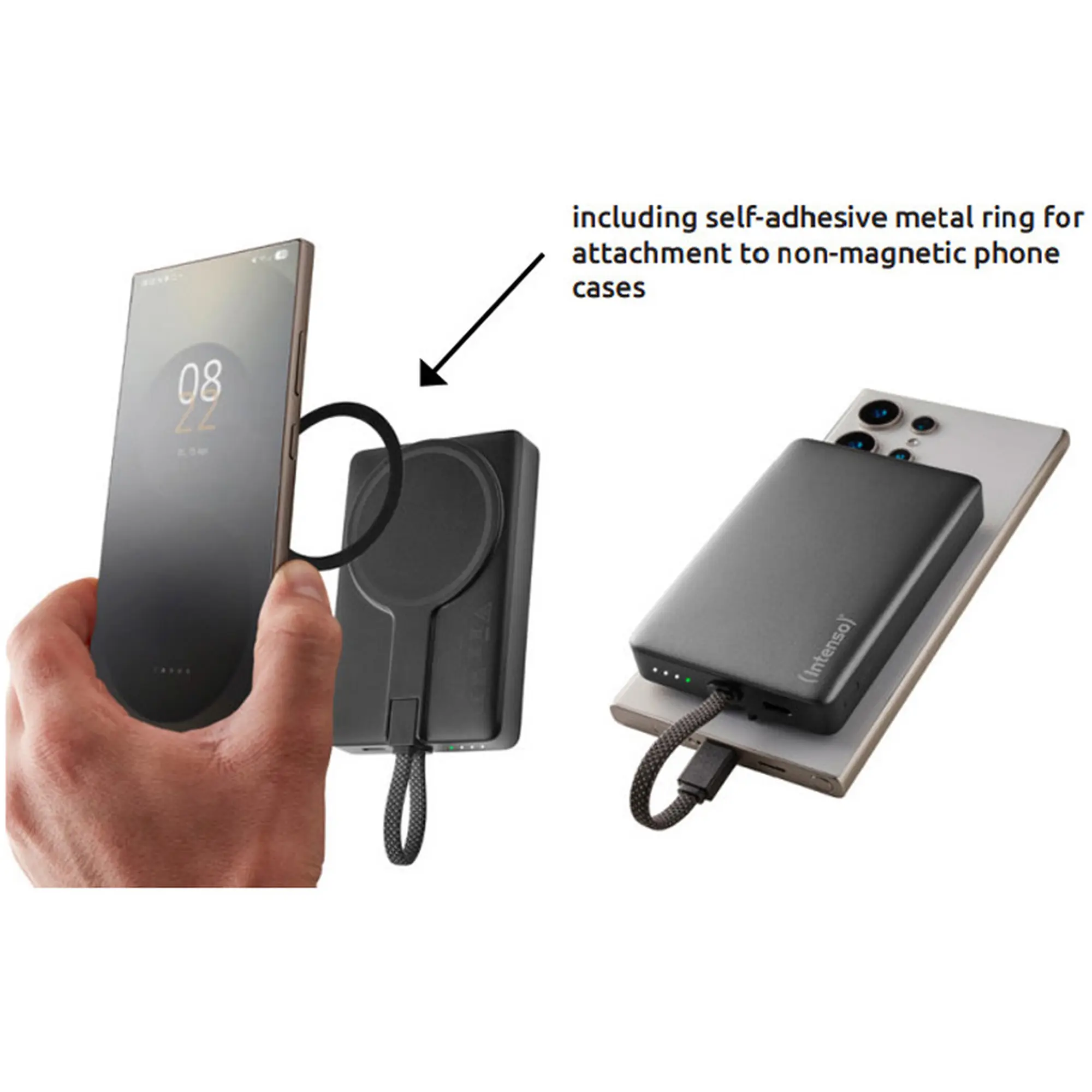 Купить Павербанк УМБ Intenso MC10000 10000mAh 20W Mag USB Grey (7340034) - фото 2