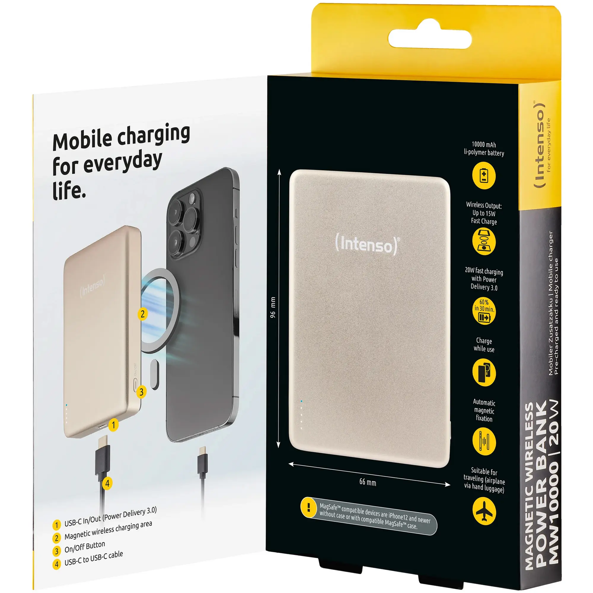 Купить Павербанк УМБ Intenso MW10000 10000mAh 20W Champagne (7344031) - фото 9