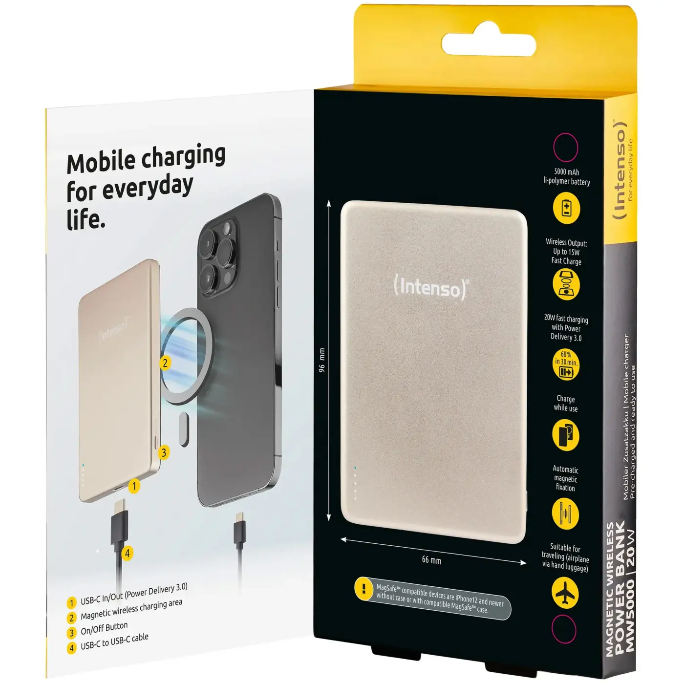Купить Павербанк УМБ Intenso MW5000 5000mAh 20W Champagne (7344021) - фото 9