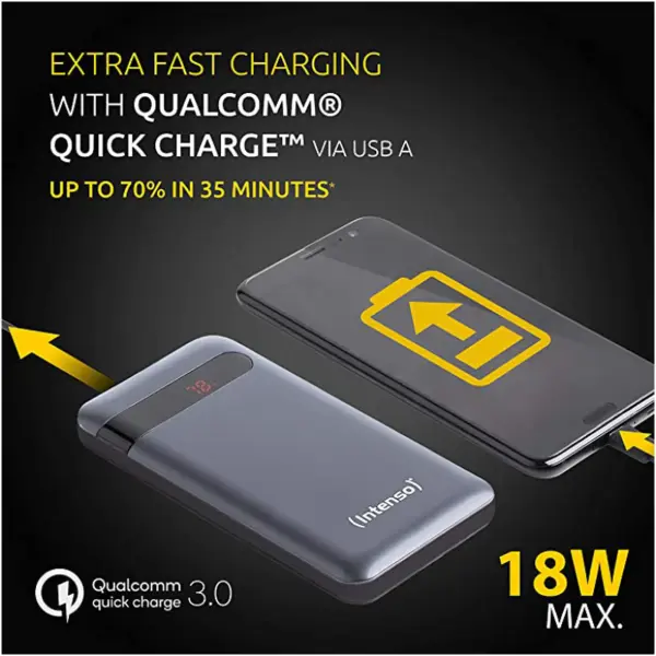 Купить Павербанк УМБ Intenso PD10000 10000mAh 20W Grey (7332330) - фото 3