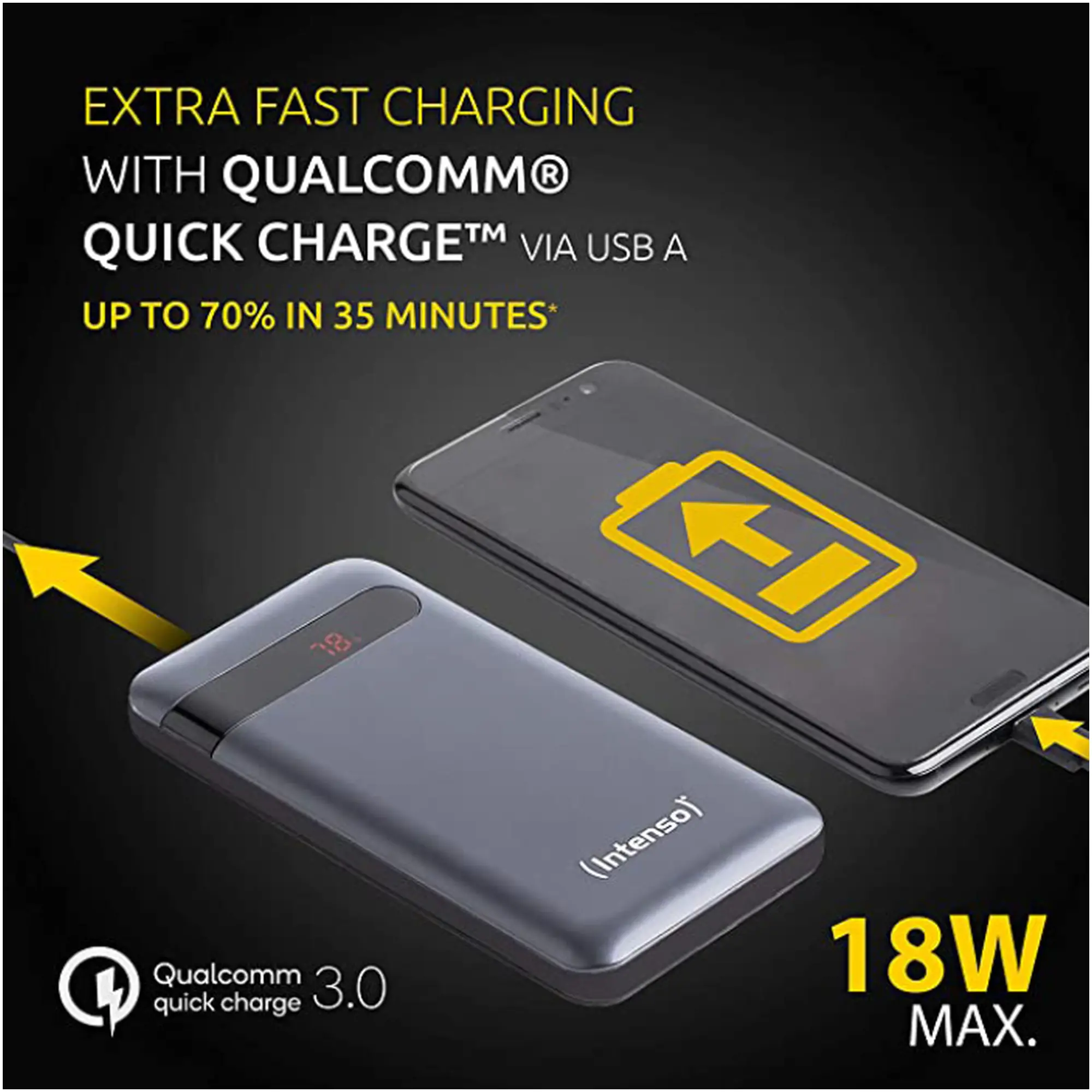 Купить Павербанк УМБ Intenso PD10000 10000mAh 20W Grey (7332330) - фото 3